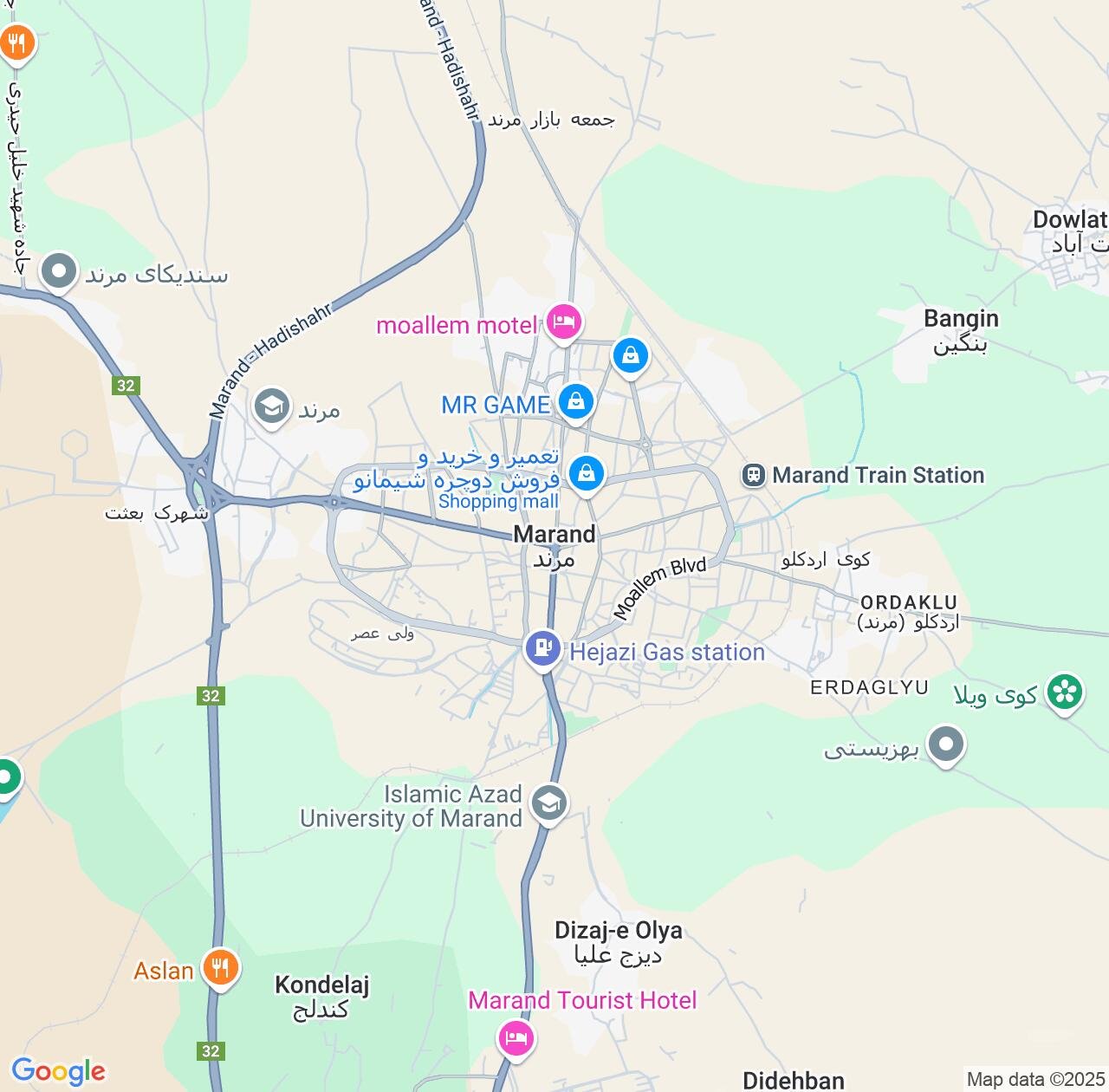 Map image for Intellectual Property Lawyers in Marand and East Azerbaijan IP firms at coordinates  ; .