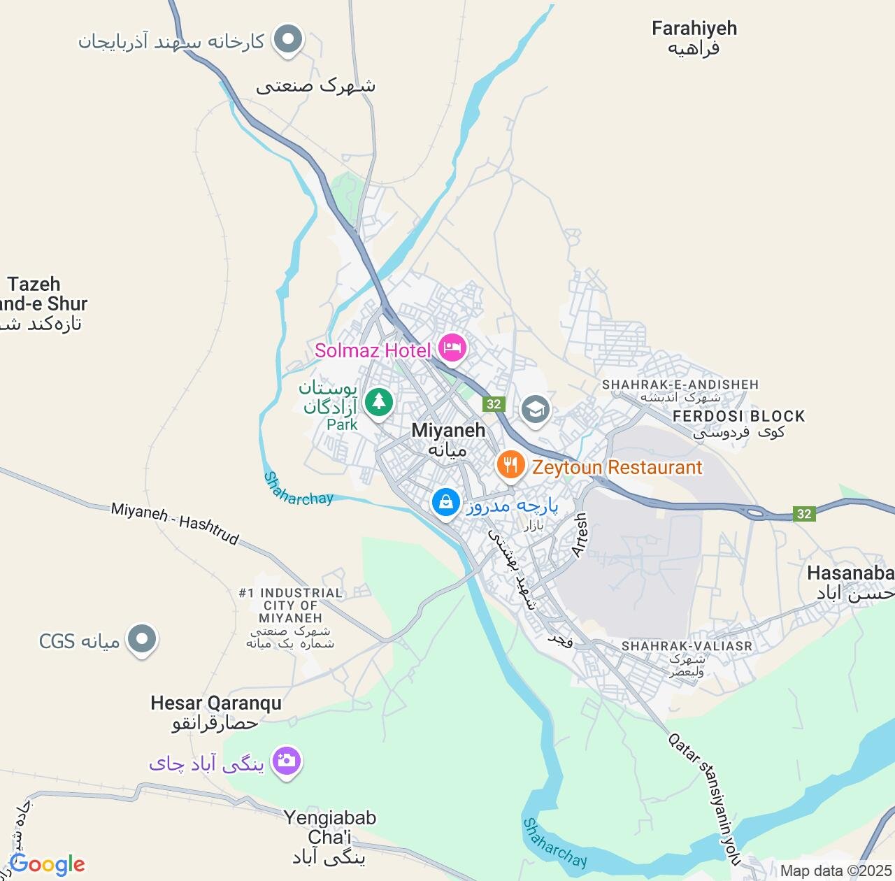 Map image for Intellectual Property Lawyers in Mianeh and East Azerbaijan IP firms at coordinates  ; .