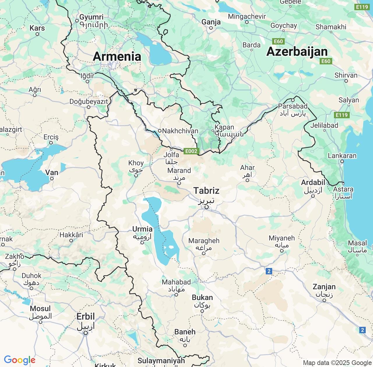 Map image for Intellectual Property Lawyers in East Azerbaijan and Iran IP firms at coordinates  ; .