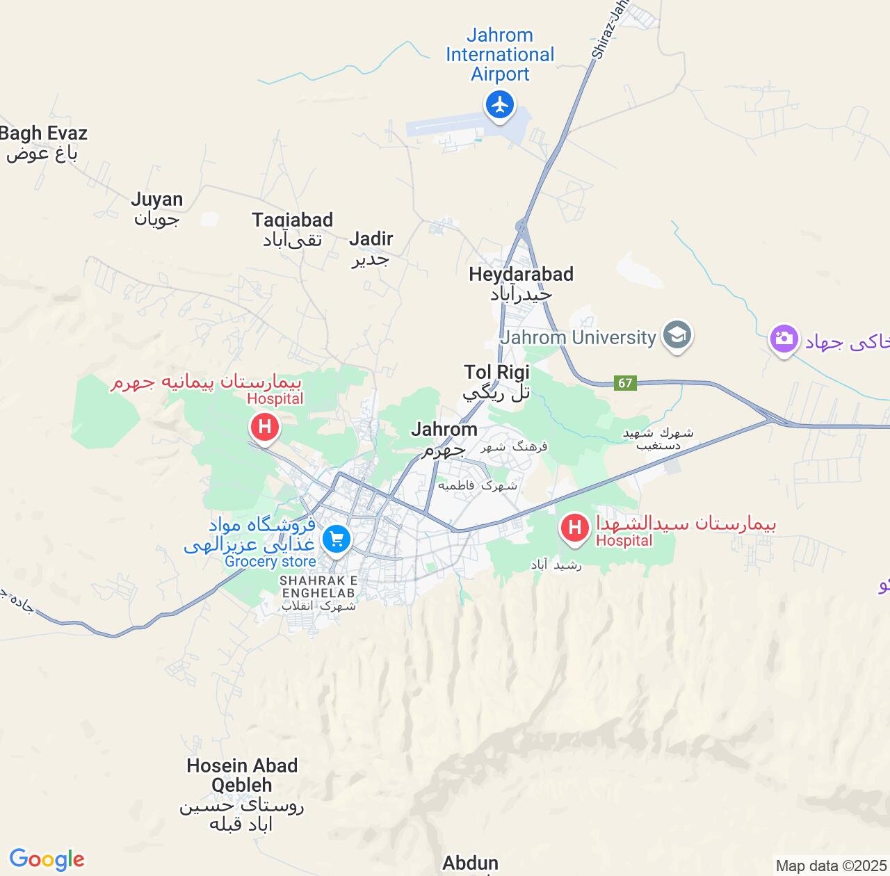 Map image for Intellectual Property Lawyers in Jahrom and Fars IP firms at coordinates  ; .