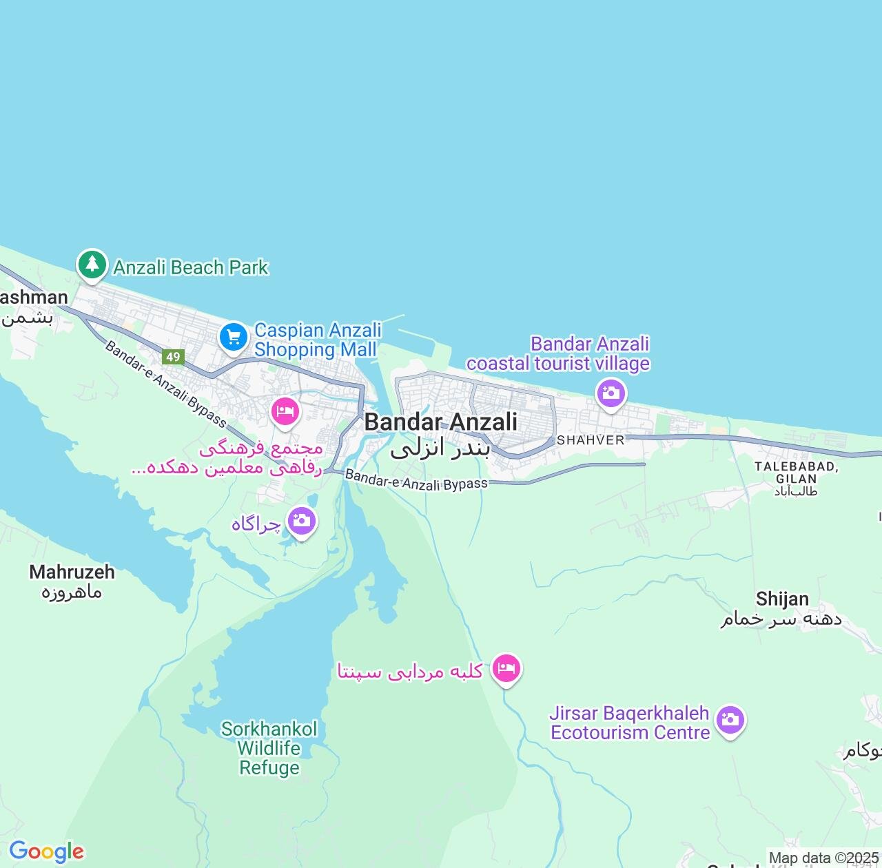 Map image for Intellectual Property Lawyers in Bandar-e Anzali and Gilan Province IP firms at coordinates  ; .