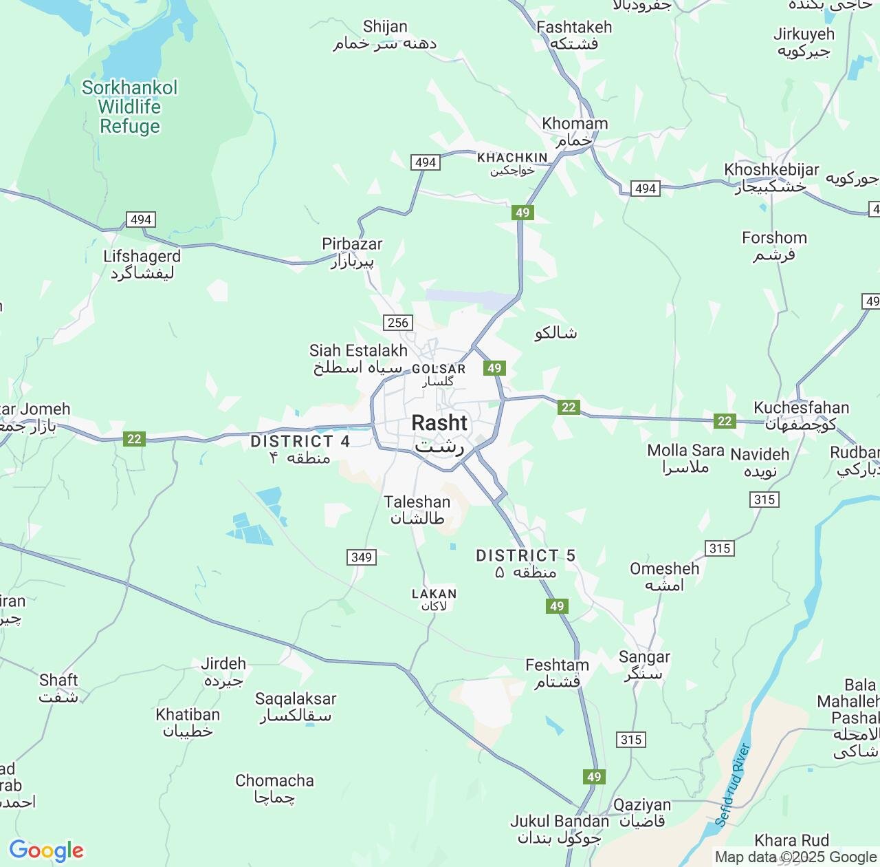 Map image for Intellectual Property Lawyers in Rasht and Gilan Province IP firms at coordinates  ; .