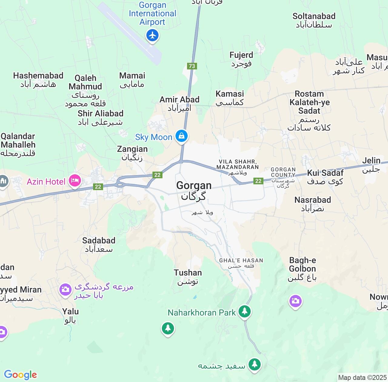 Map image for Intellectual Property Lawyers in Gorgan and Golestan IP firms at coordinates  ; .