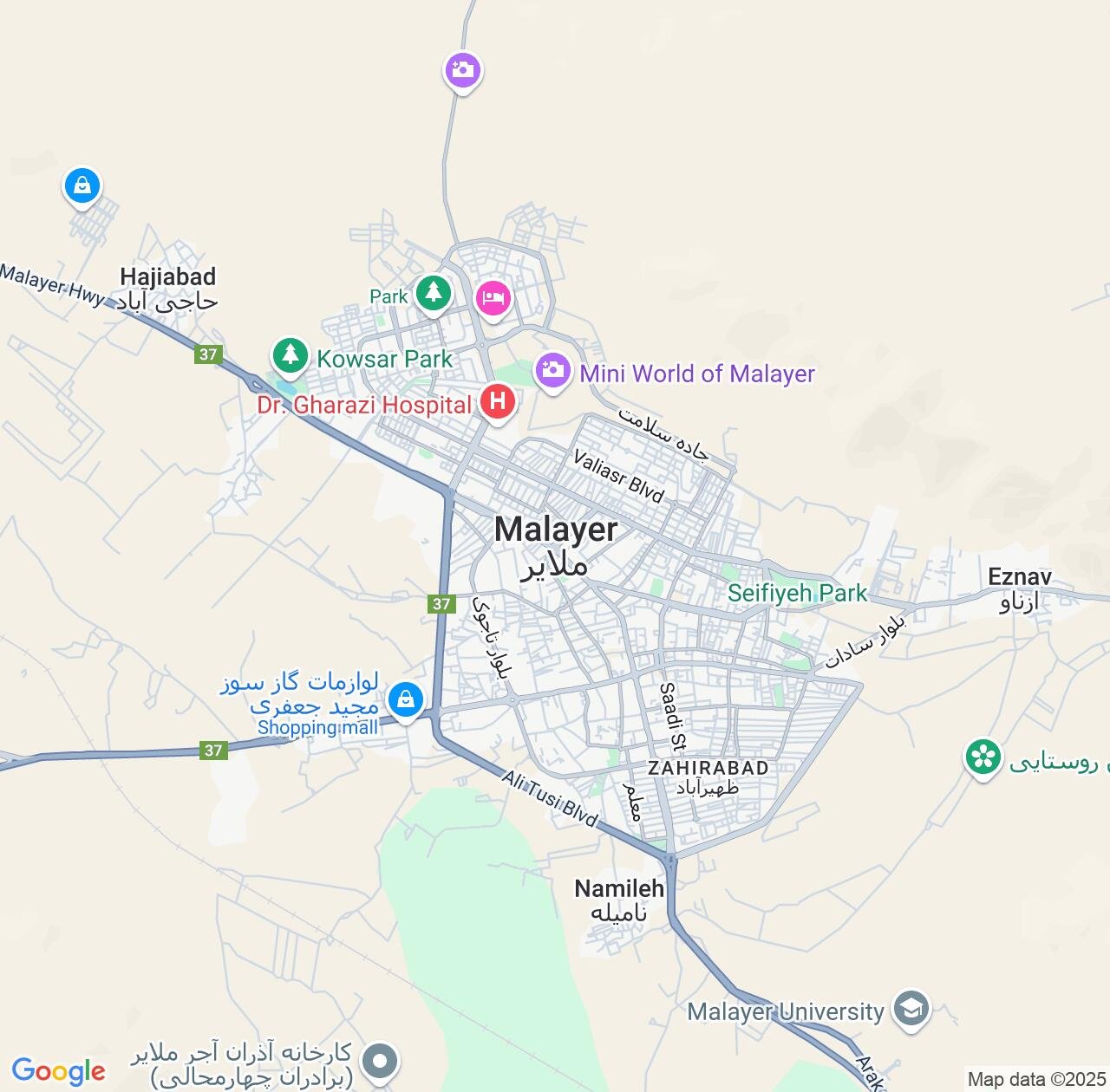 Map image for Intellectual Property Lawyers in Malayer and Hamadan Province IP firms at coordinates  ; .