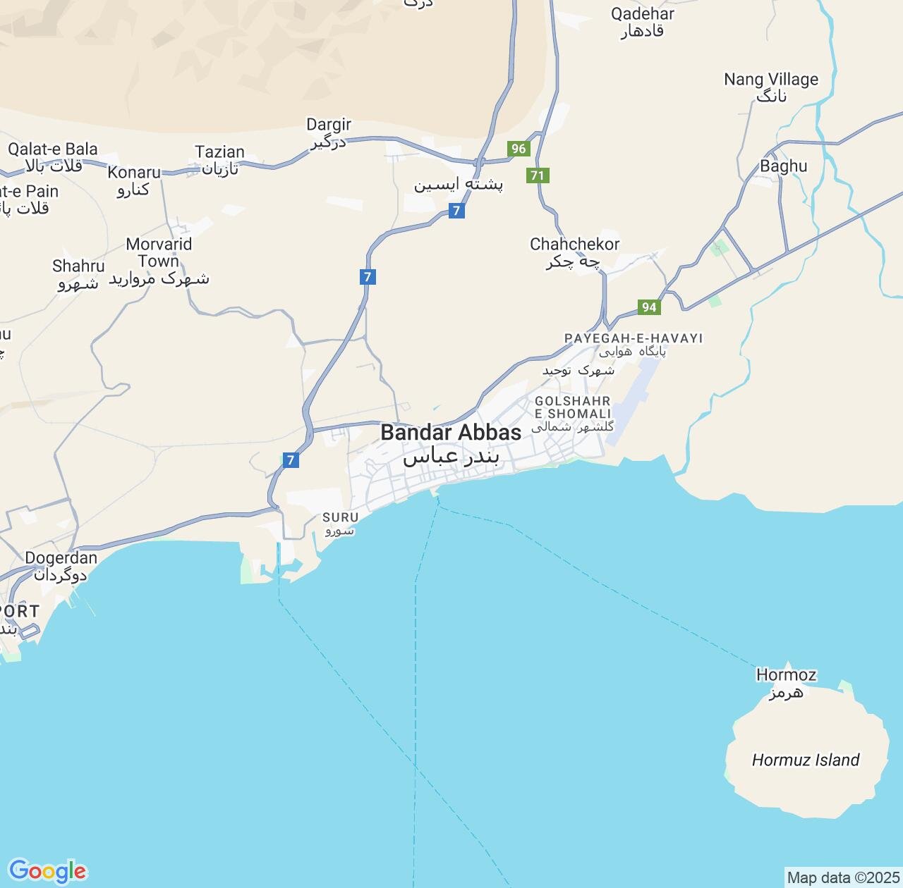 Map image for Intellectual Property Lawyers in Bandar Abbas and Hormozgan IP firms at coordinates  ; .