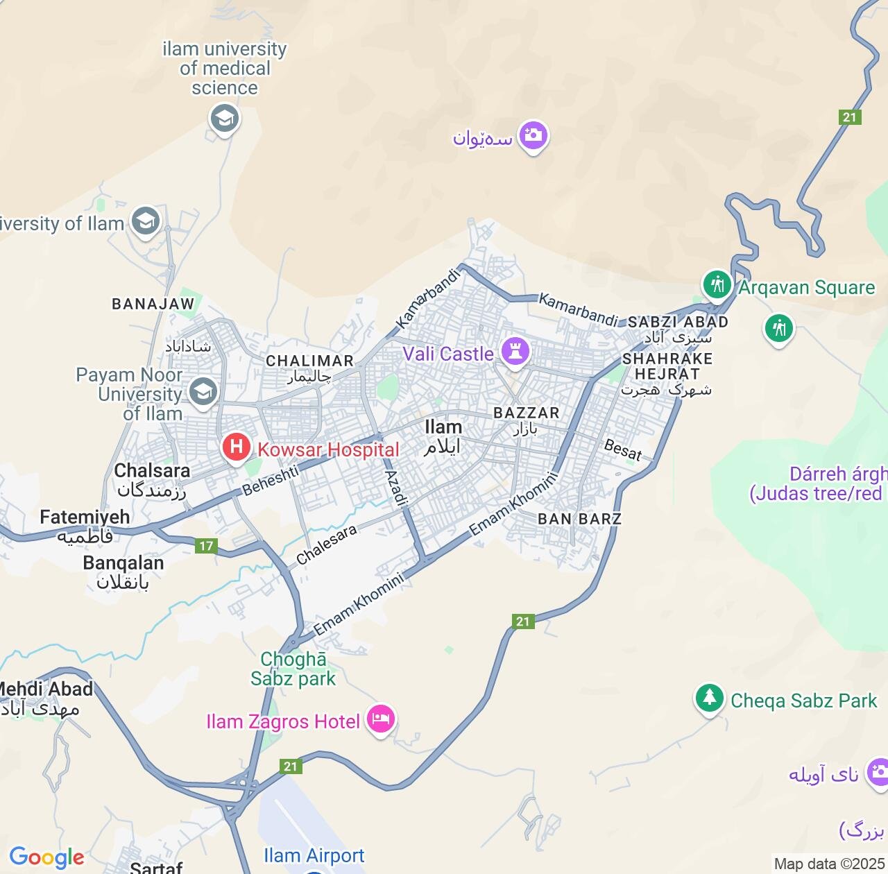 Map image for Intellectual Property Lawyers in Ilam and Ilam Province IP firms at coordinates  ; .
