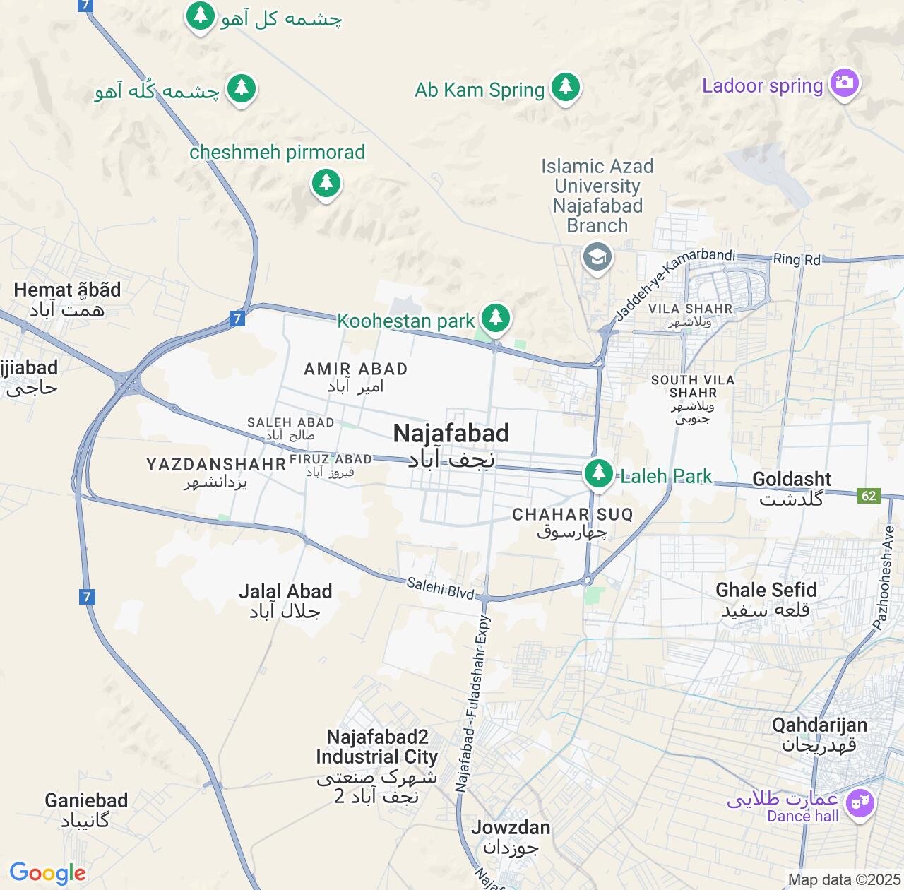 Map image for Intellectual Property Lawyers in Najafabad and Isfahan IP firms at coordinates  ; .