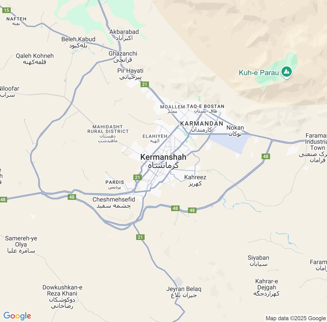 Map image for Intellectual Property Lawyers in Kermanshah and Kermanshah Province IP firms at coordinates  ; .