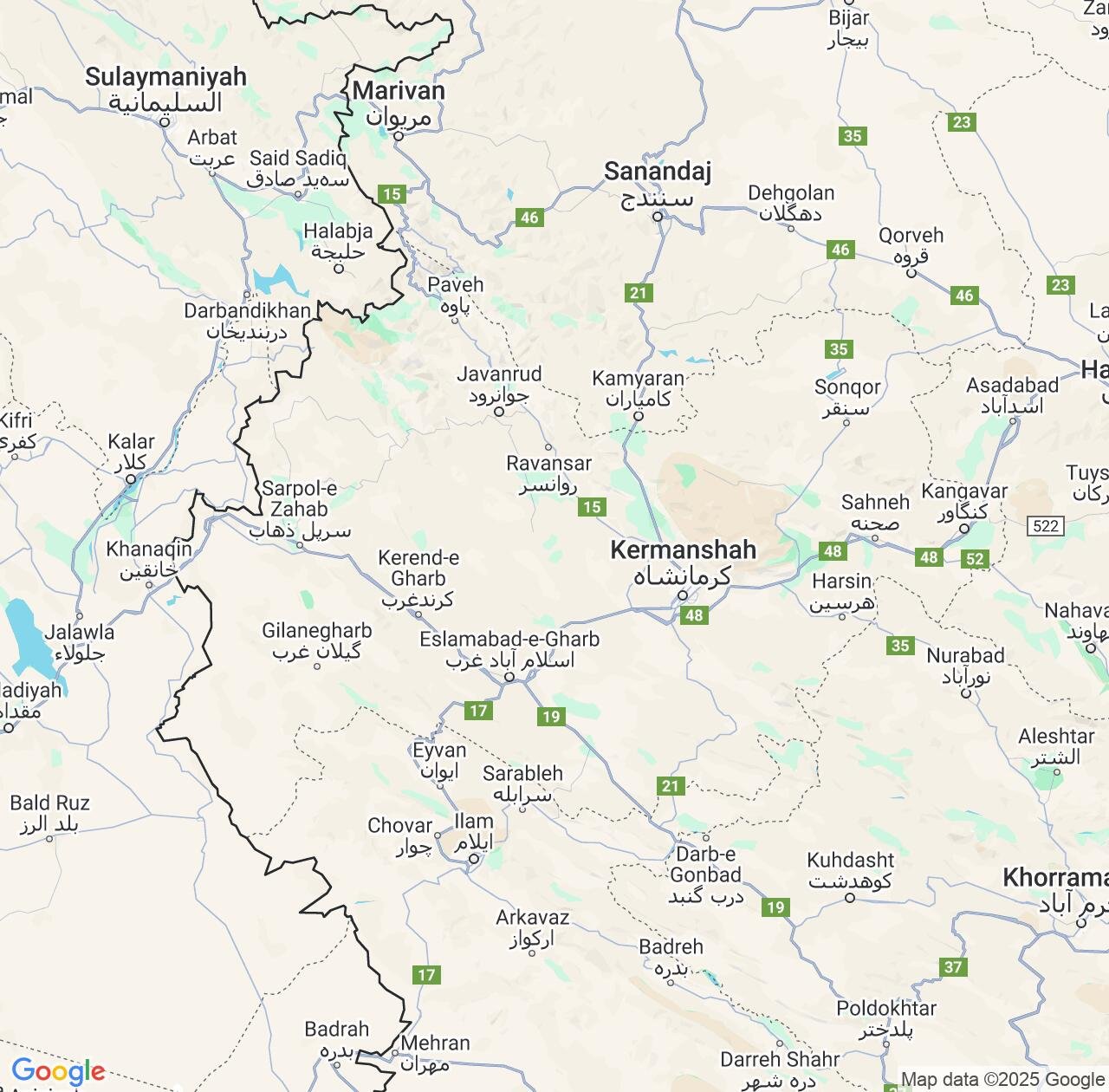 Map image for Intellectual Property Lawyers in Kermanshah Province and Iran IP firms at coordinates  ; .