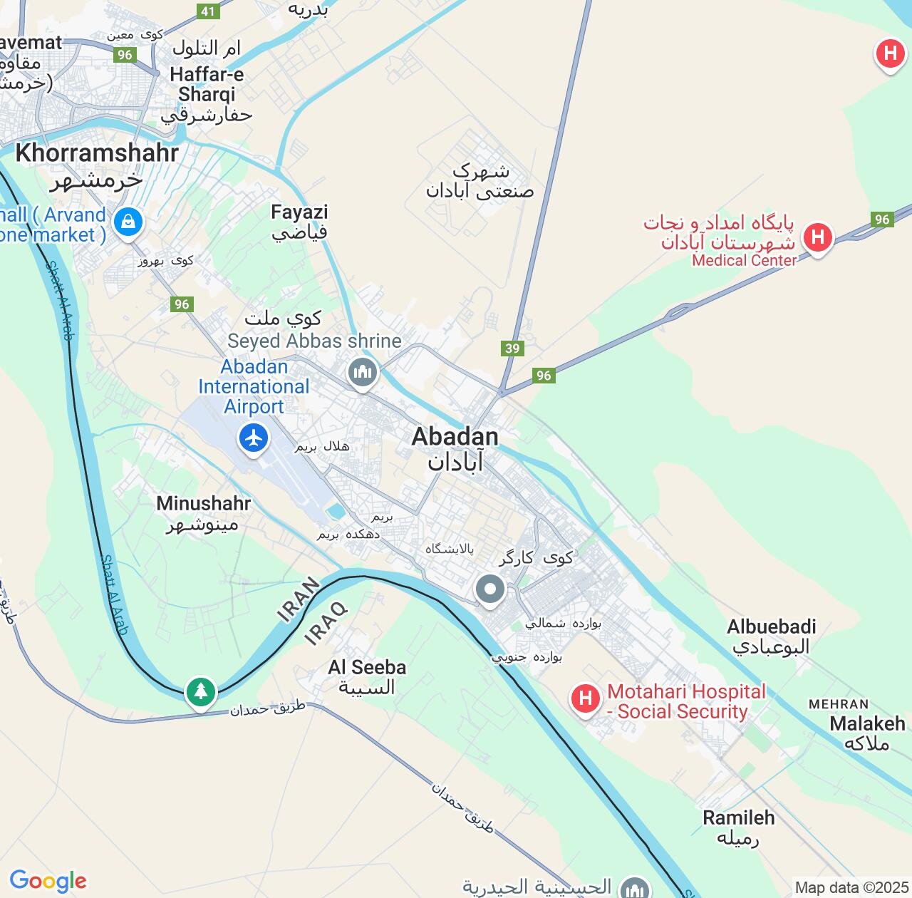Map image for Intellectual Property Lawyers in Abadan and Khuzestan IP firms at coordinates  ; .