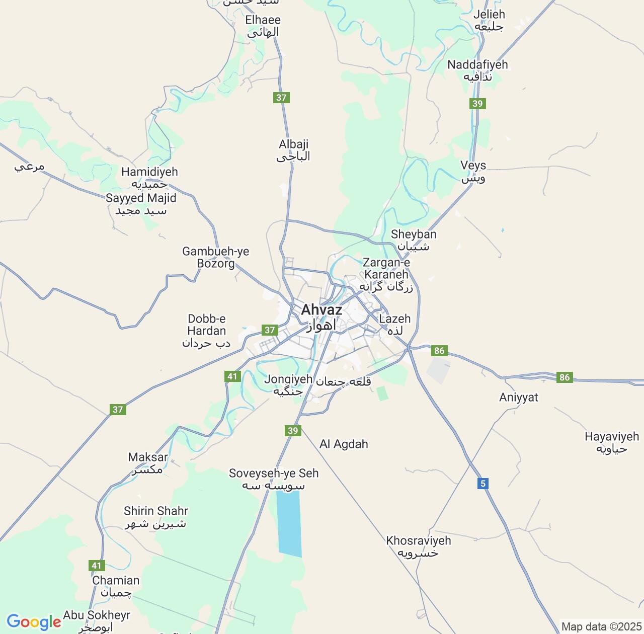 Map image for Intellectual Property Lawyers in Ahvaz and Khuzestan IP firms at coordinates  ; .