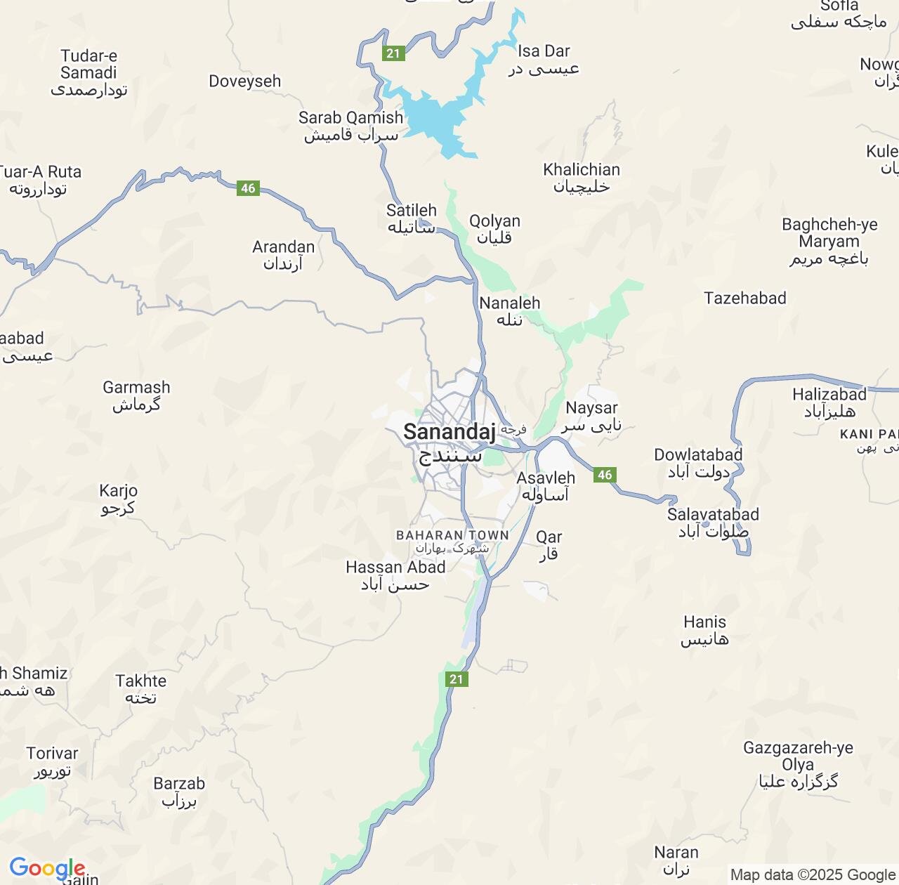 Map image for Intellectual Property Lawyers in Sanandaj and Kurdistan Province IP firms at coordinates  ; .