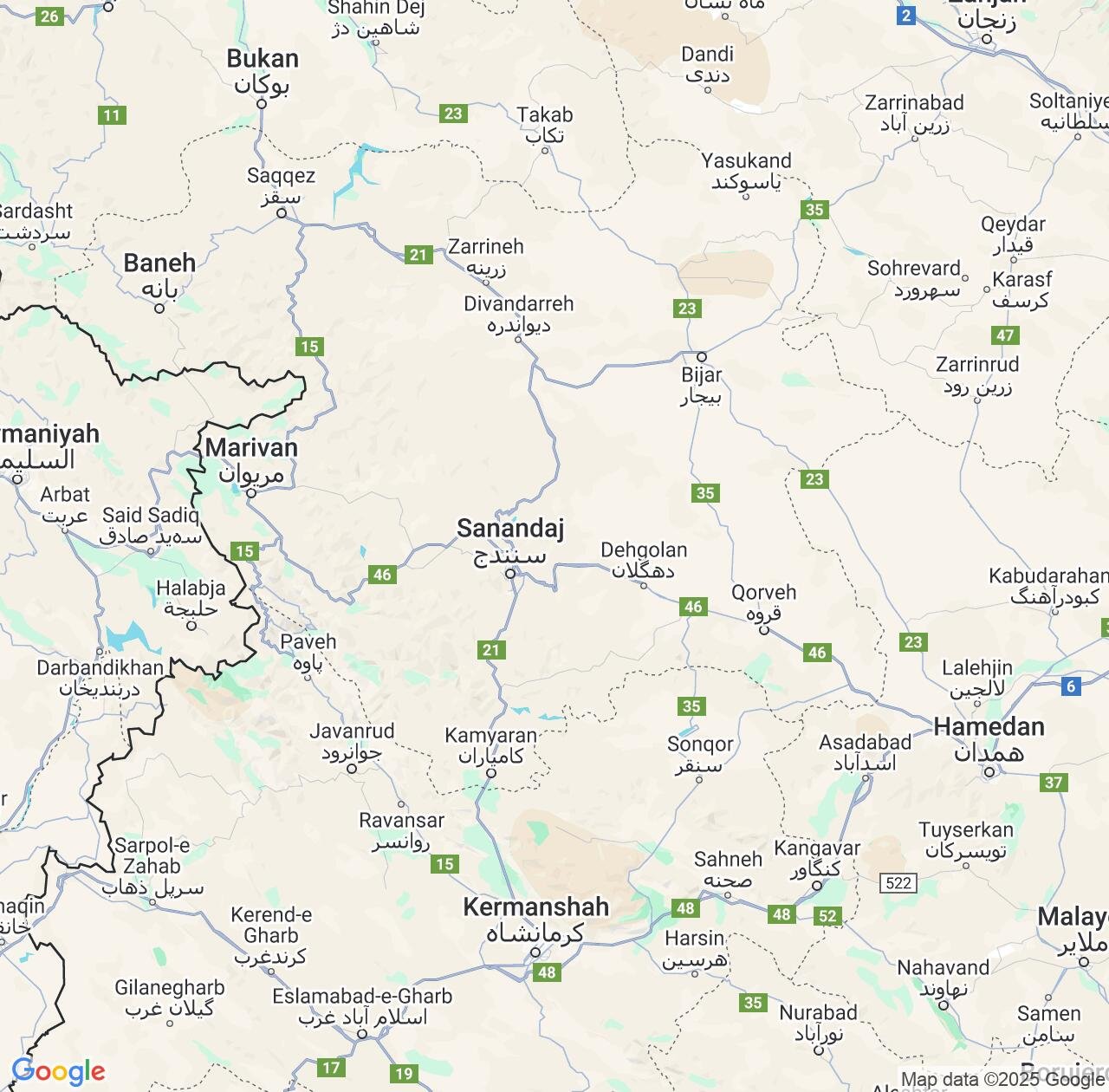 Map image for Intellectual Property Lawyers in Kurdistan Province and Iran IP firms at coordinates  ; .