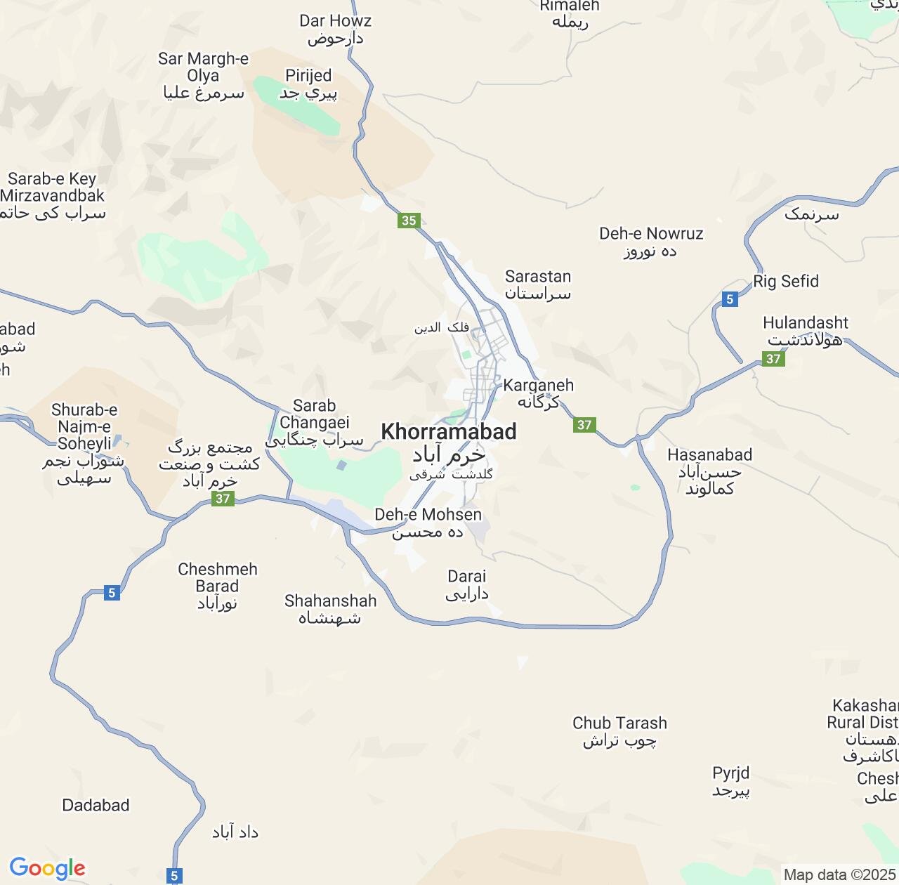 Map image for Intellectual Property Lawyers in Khorramabad and Lorestan Province IP firms at coordinates  ; .