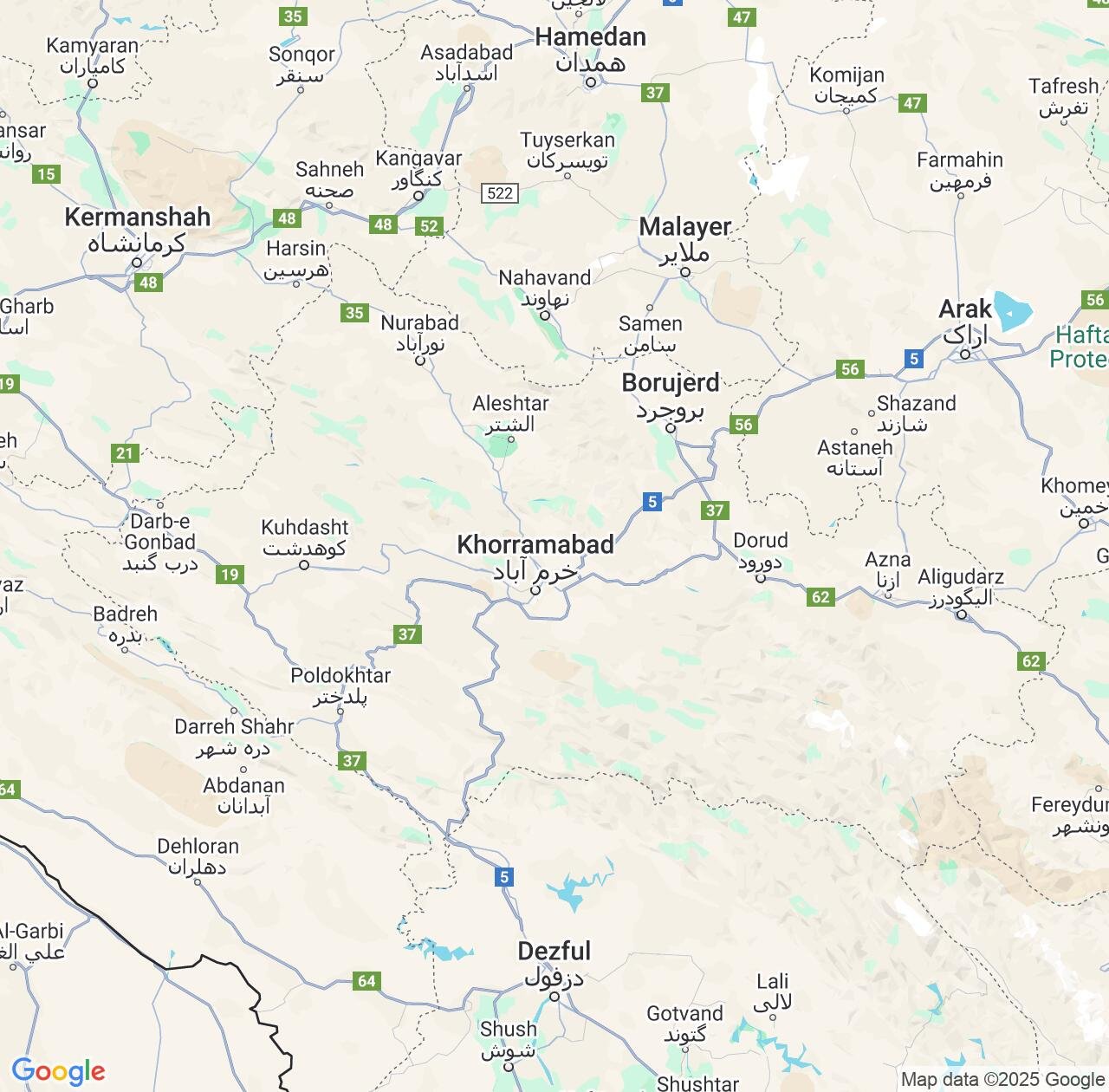 Map image for Intellectual Property Lawyers in Lorestan Province and Iran IP firms at coordinates  ; .