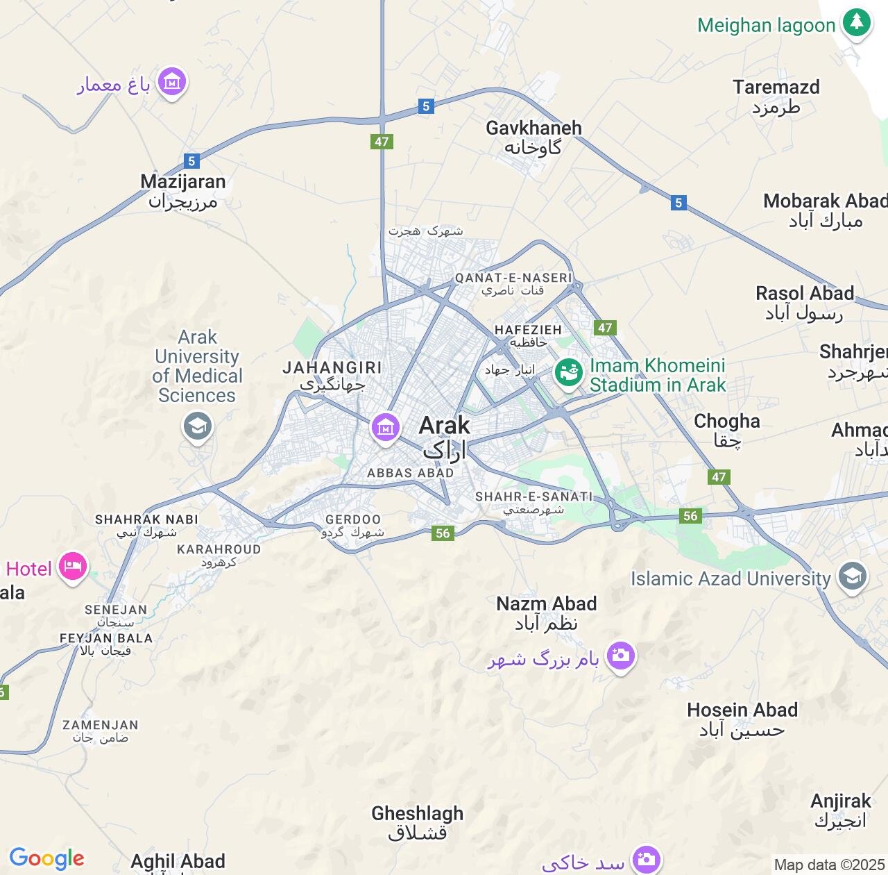 Map image for Intellectual Property Lawyers in Arak and Markazi IP firms at coordinates  ; .