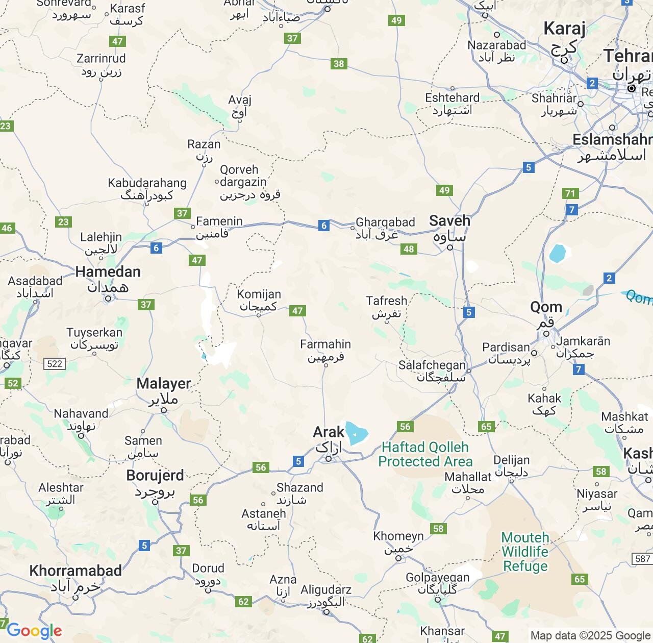 Map image for Intellectual Property Lawyers in Markazi and Iran IP firms at coordinates  ; .