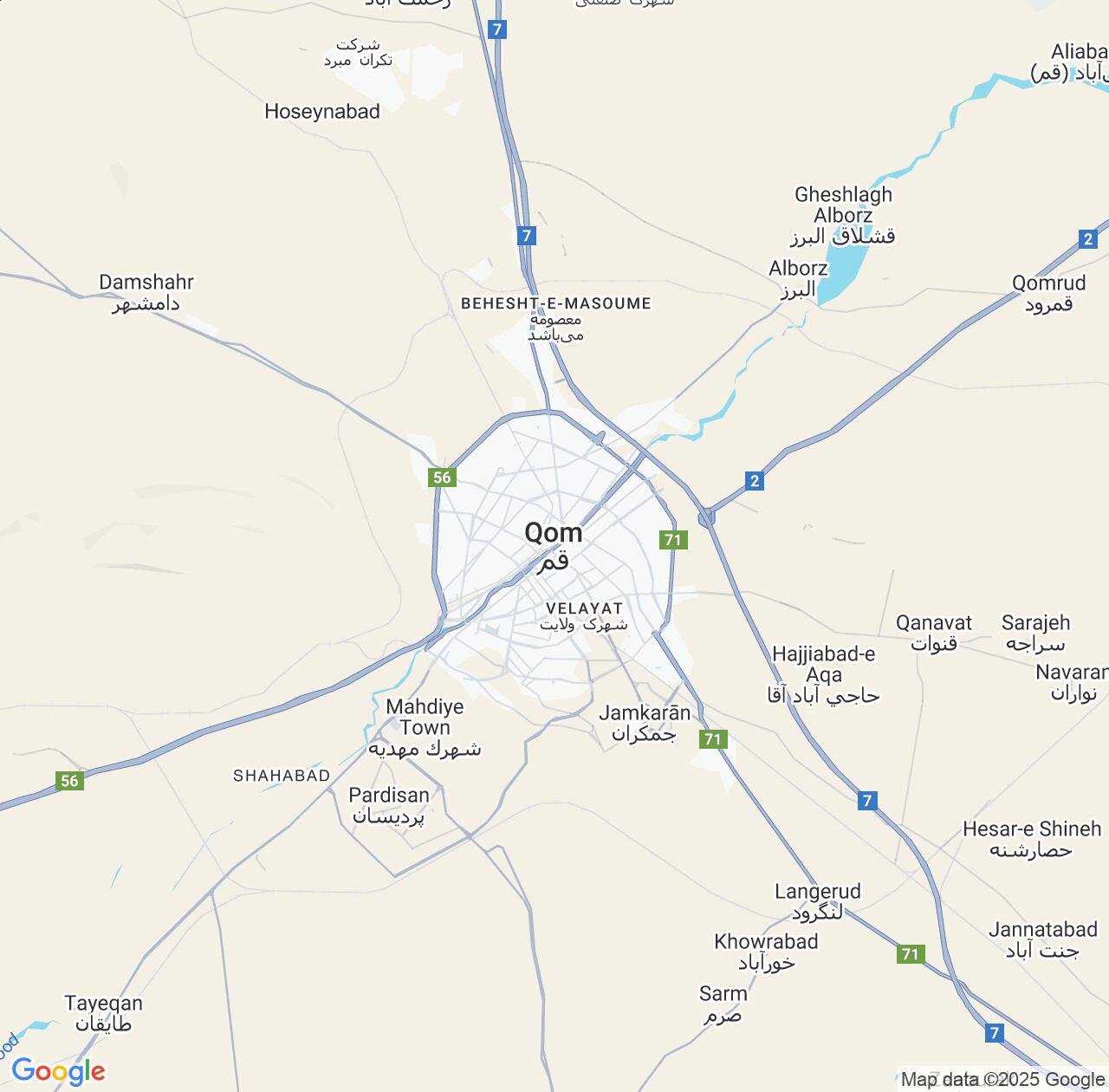 Map image for Intellectual Property Lawyers in Qom and Qom Province IP firms at coordinates  ; .