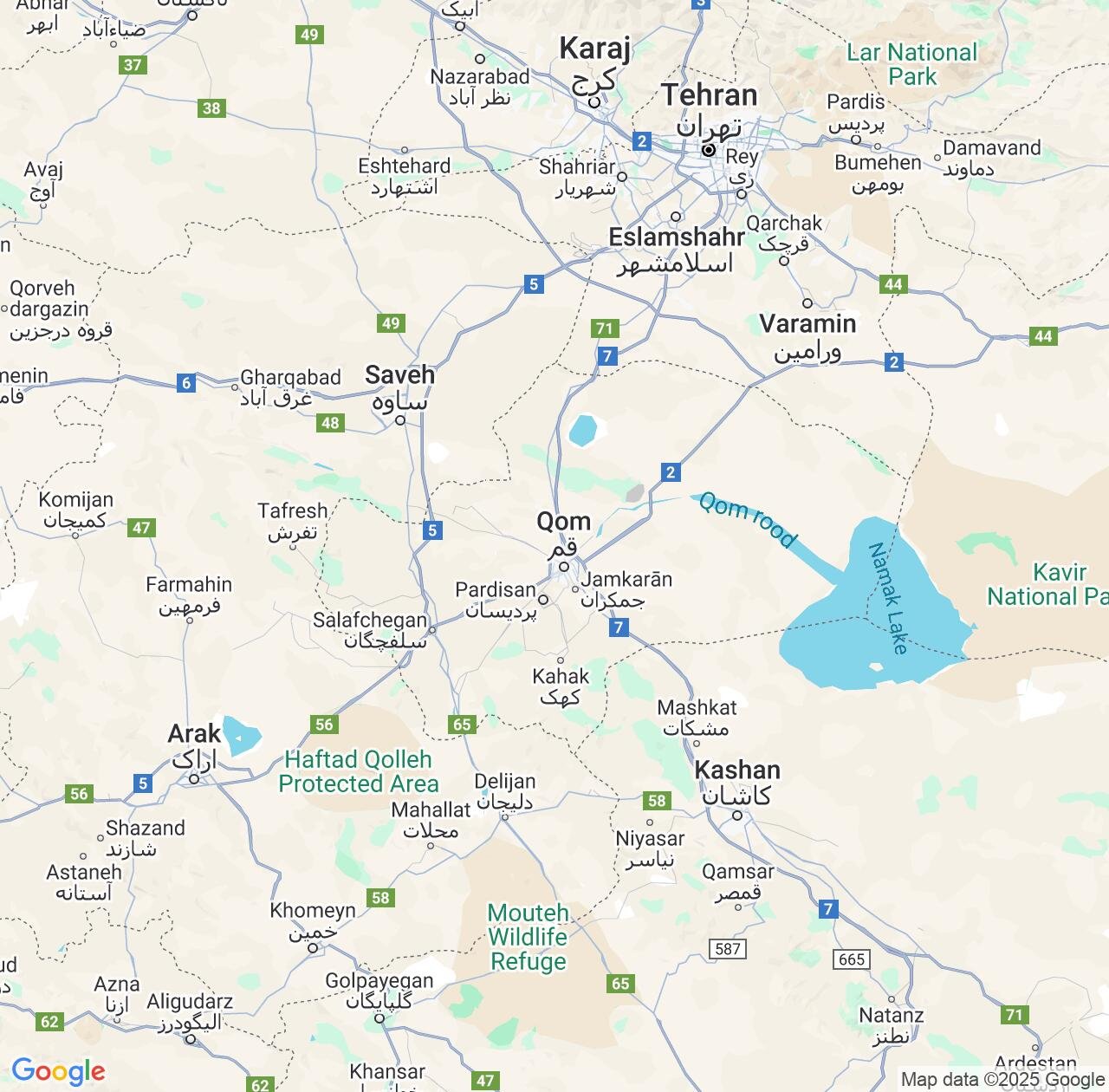 Map image for Intellectual Property Lawyers in Qom Province and Iran IP firms at coordinates  ; .