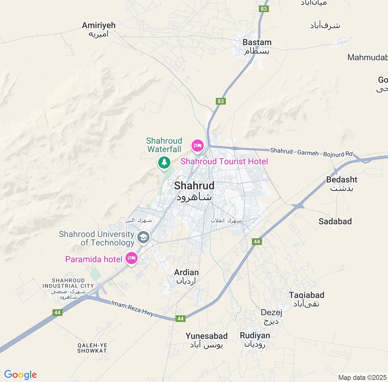Map image for Intellectual Property Lawyers in Shahrud and Semnan IP firms at coordinates  ; .