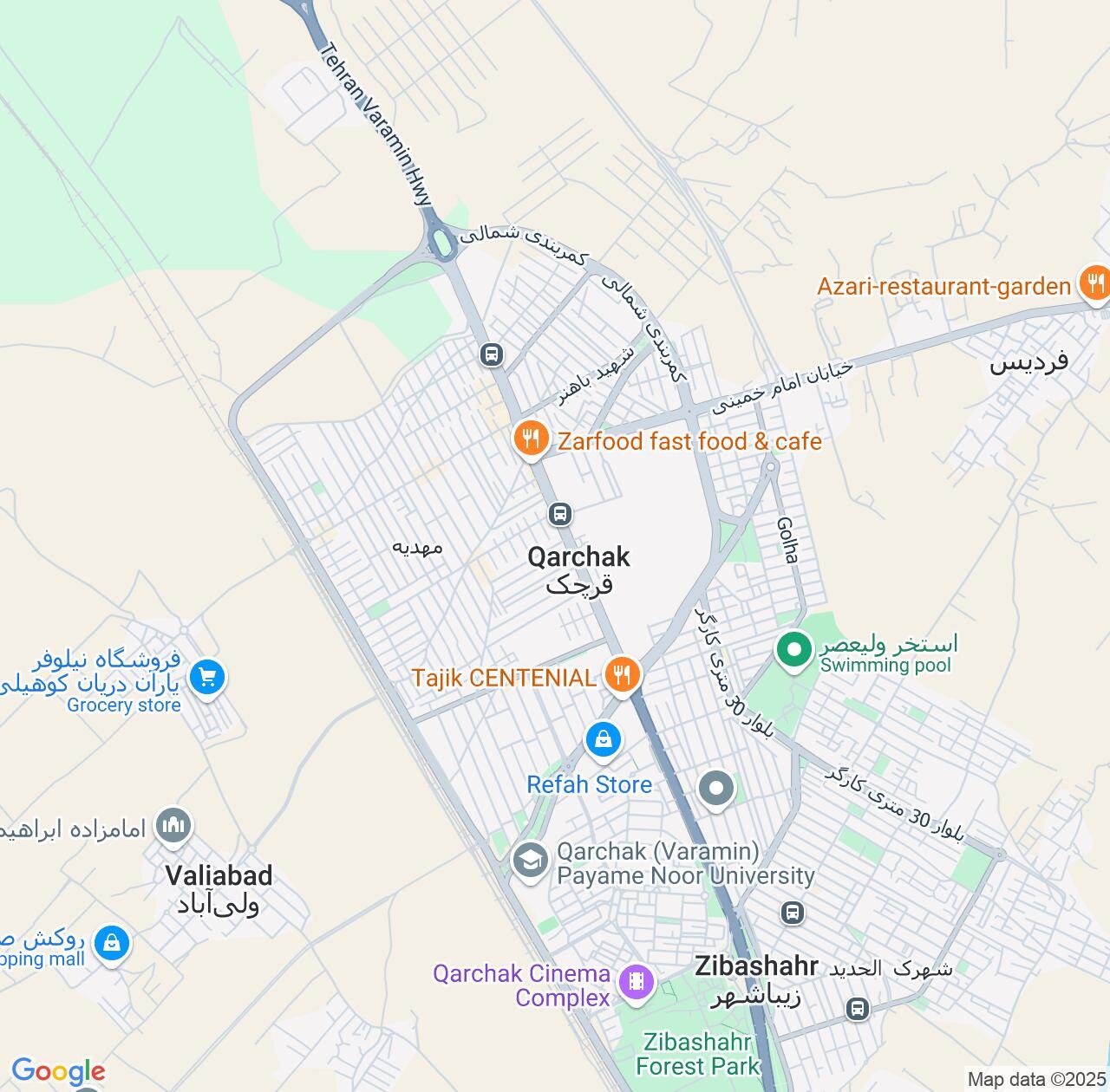 Map image for Intellectual Property Lawyers in Qarchak and Tehran IP firms at coordinates  ; .