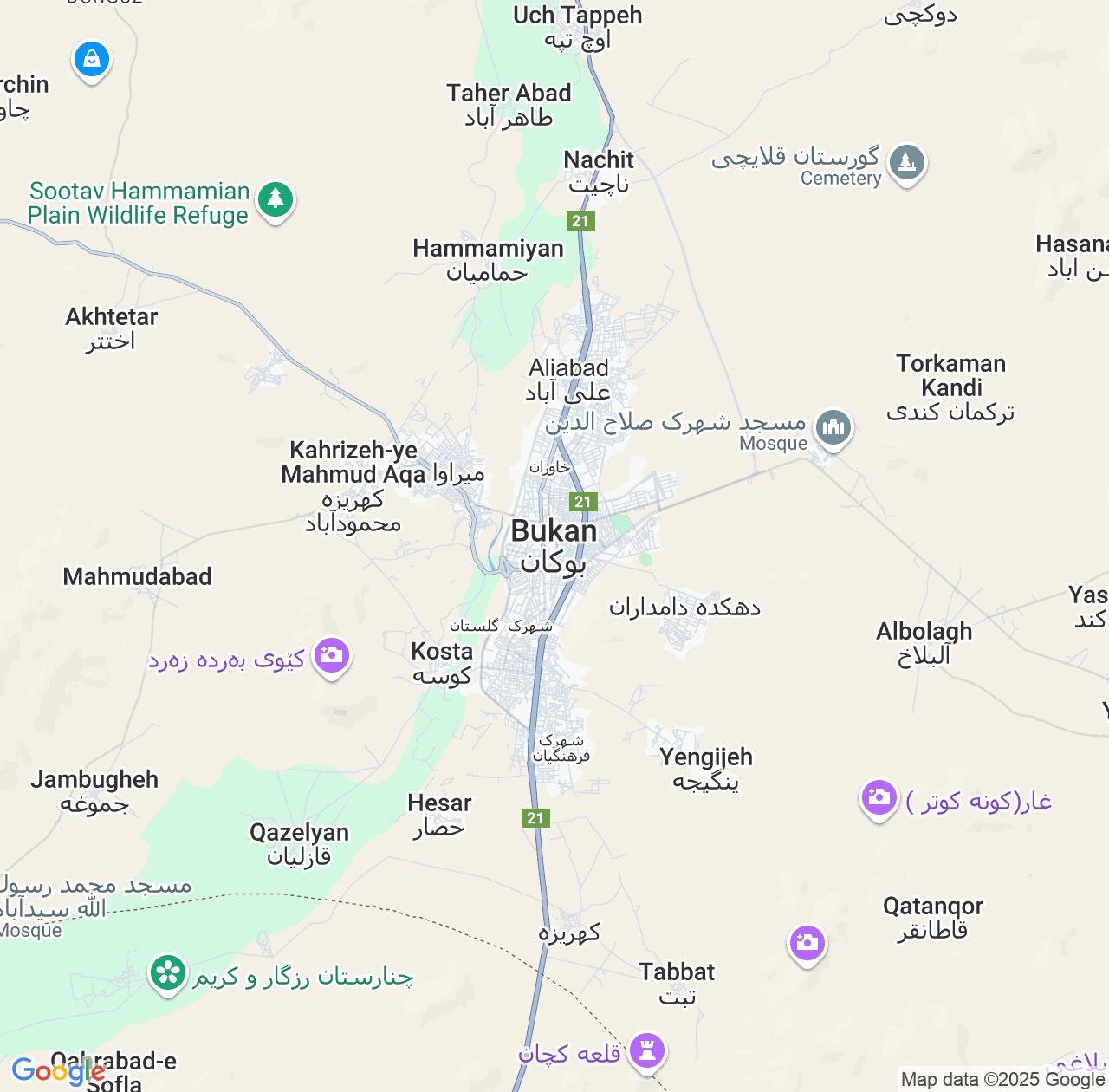 Map image for Intellectual Property Lawyers in Bukan and West Azerbaijan IP firms at coordinates  ; .