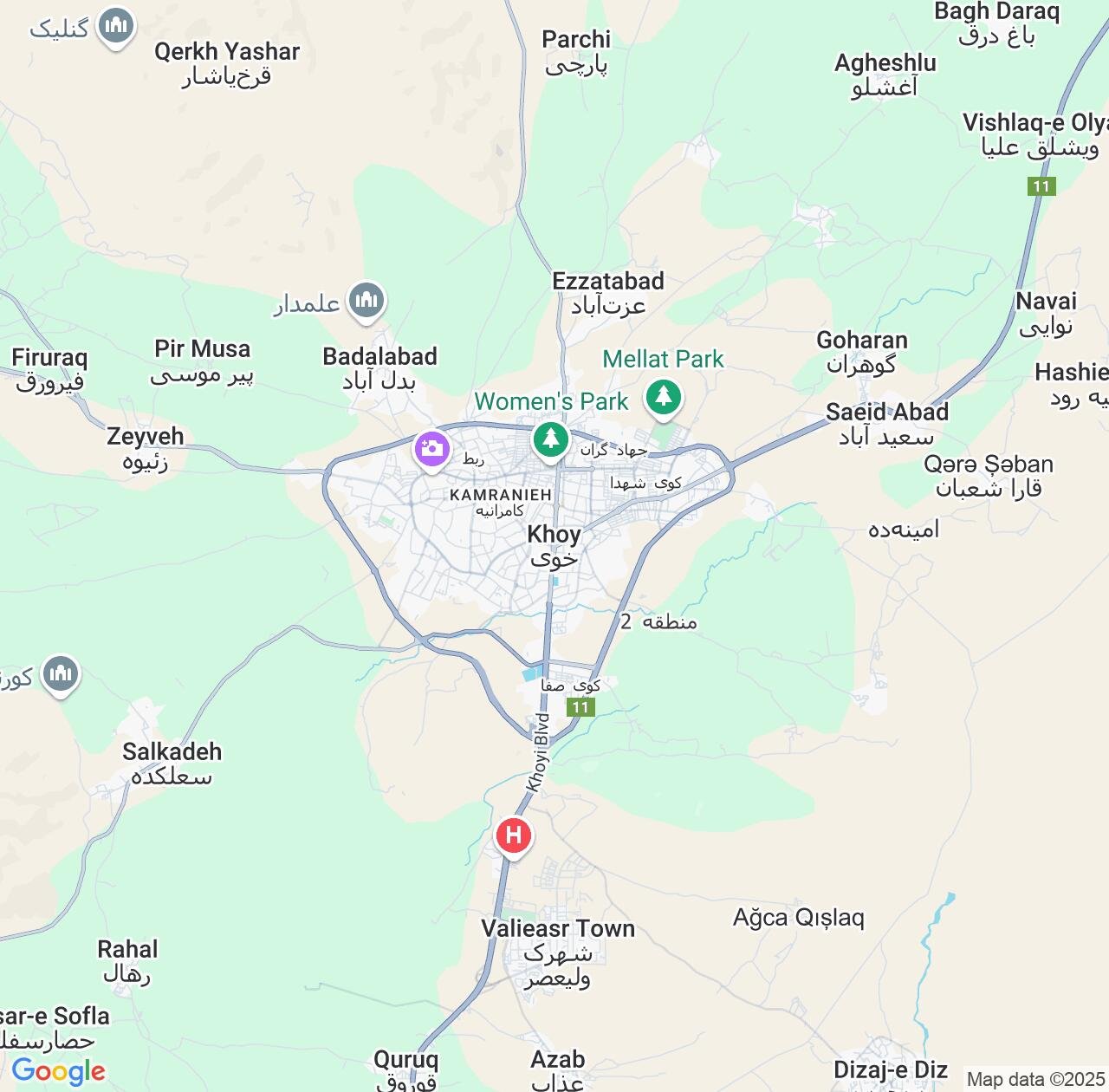 Map image for Intellectual Property Lawyers in Khowy and West Azerbaijan IP firms at coordinates  ; .