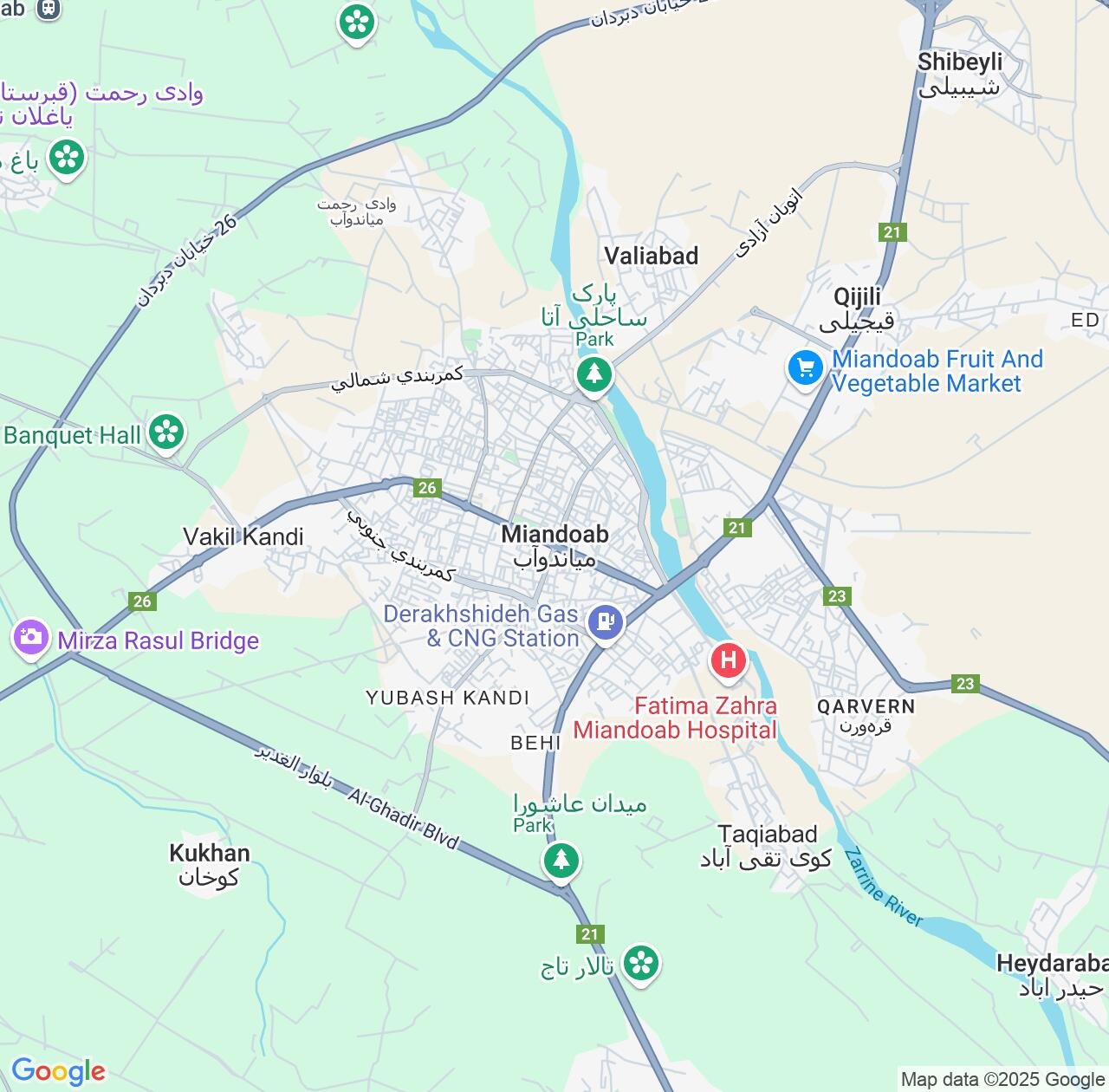 Map image for Intellectual Property Lawyers in Miandoab and West Azerbaijan IP firms at coordinates  ; .