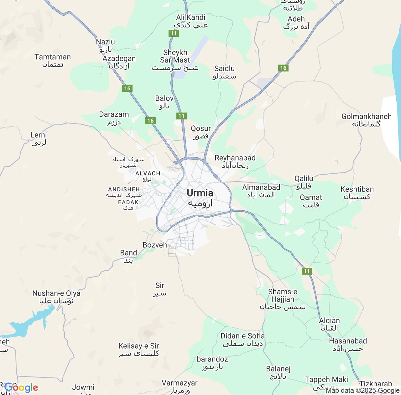 Map image for Intellectual Property Lawyers in Orumiyeh and West Azerbaijan IP firms at coordinates  ; .