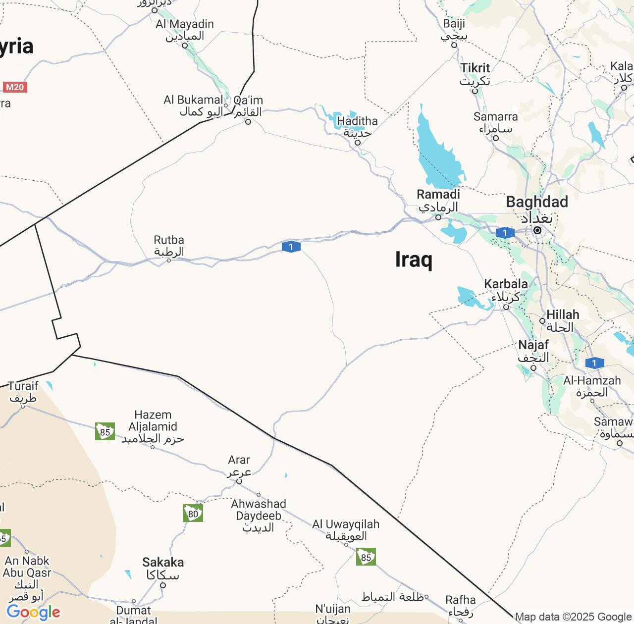 Map image for Intellectual Property Lawyers in Al Anbar and Iraq IP firms at coordinates  ; .