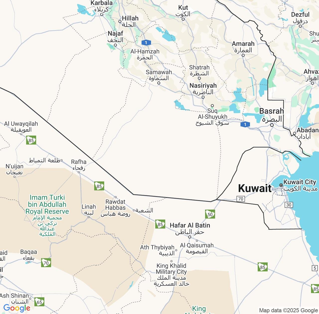 Map image for Intellectual Property Lawyers in Al Muthanna Governorate and Iraq IP firms at coordinates  ; .