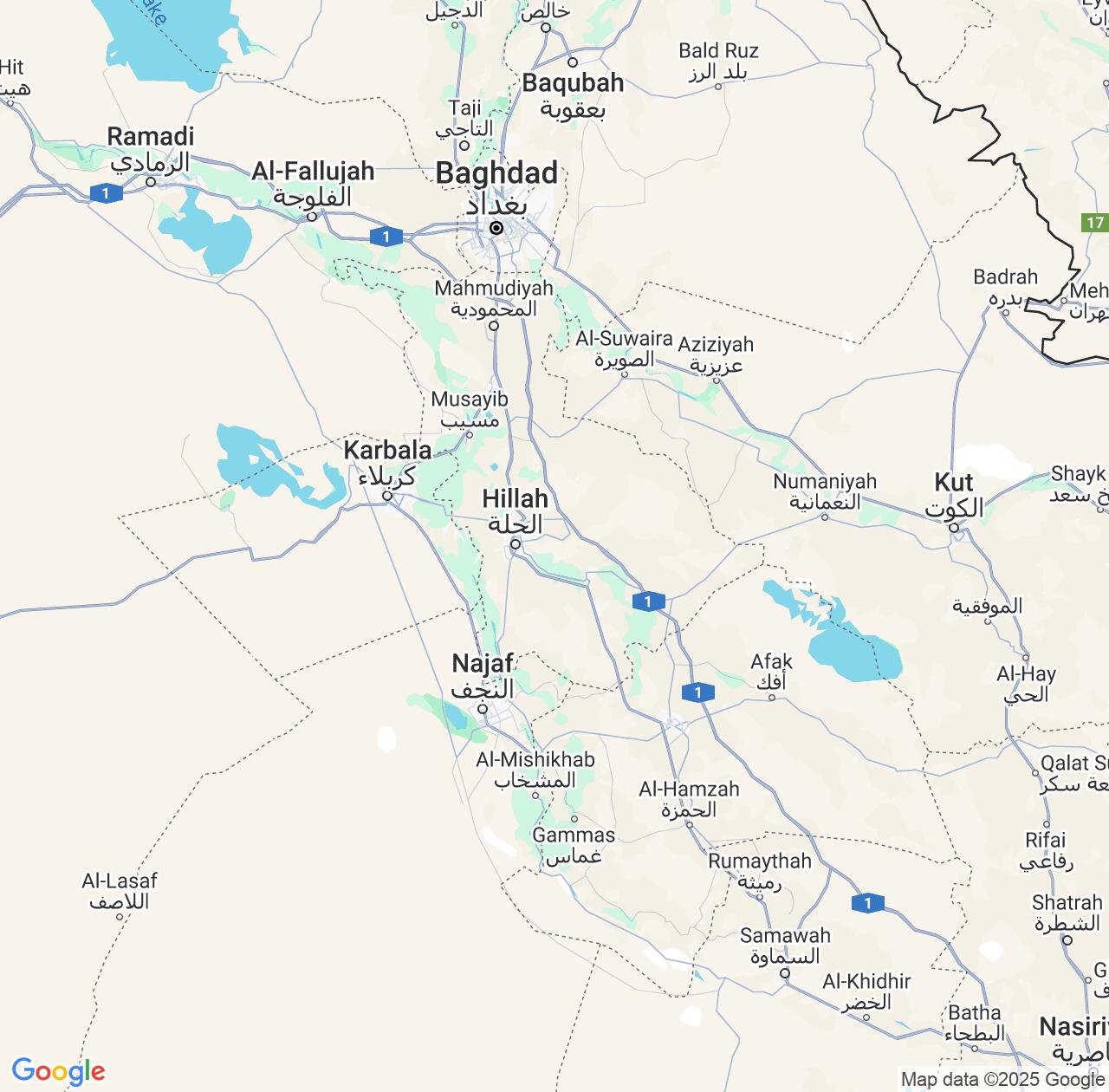 Map image for Intellectual Property Lawyers in Bābil and Iraq IP firms at coordinates  ; .