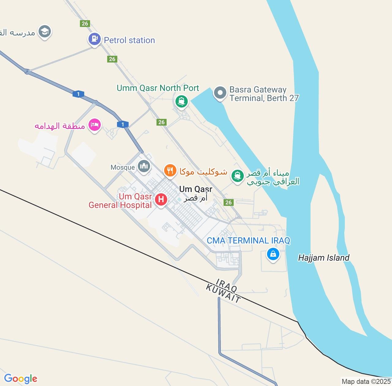 Map image for Intellectual Property Lawyers in Umm Qasr and Basra IP firms at coordinates  ; .