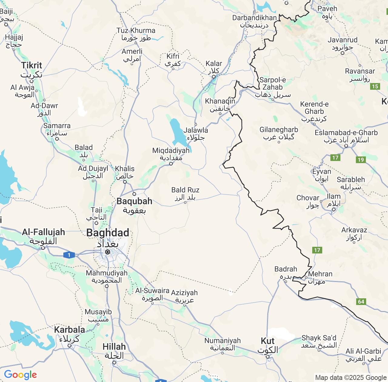 Map image for Intellectual Property Lawyers in Diyālá and Iraq IP firms at coordinates  ; .