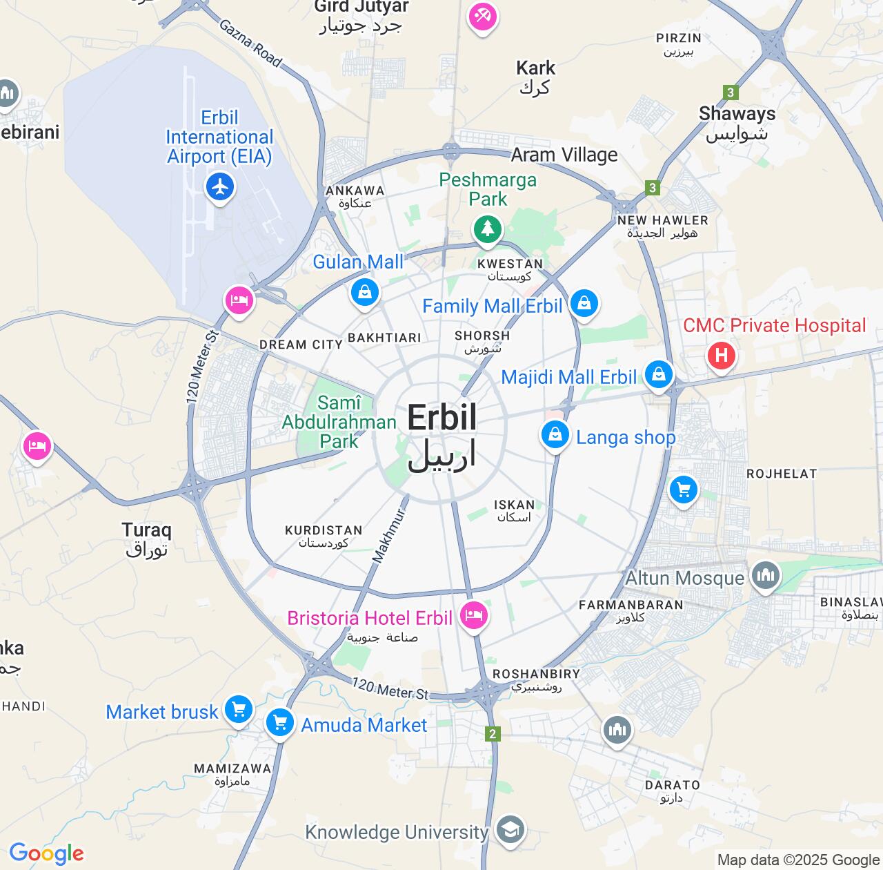 Map image for Intellectual Property Lawyers in Erbil and Iraq IP firms at coordinates  ; .