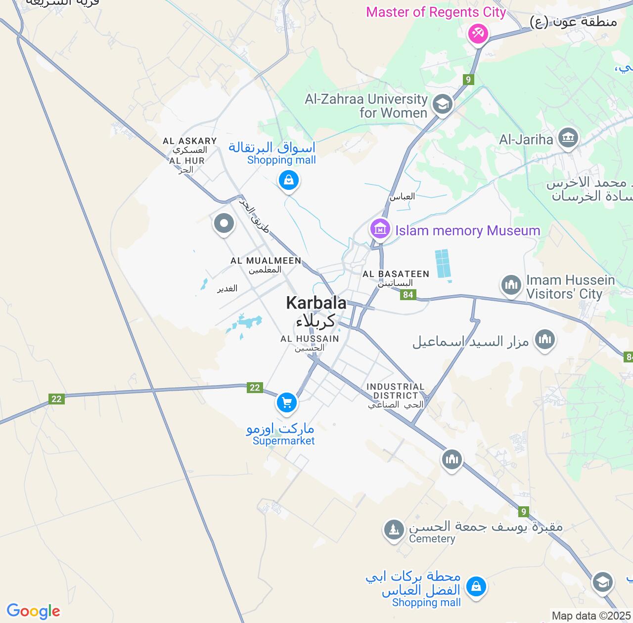 Map image for Intellectual Property Lawyers in Karbalāʼ and Iraq IP firms at coordinates  ; .