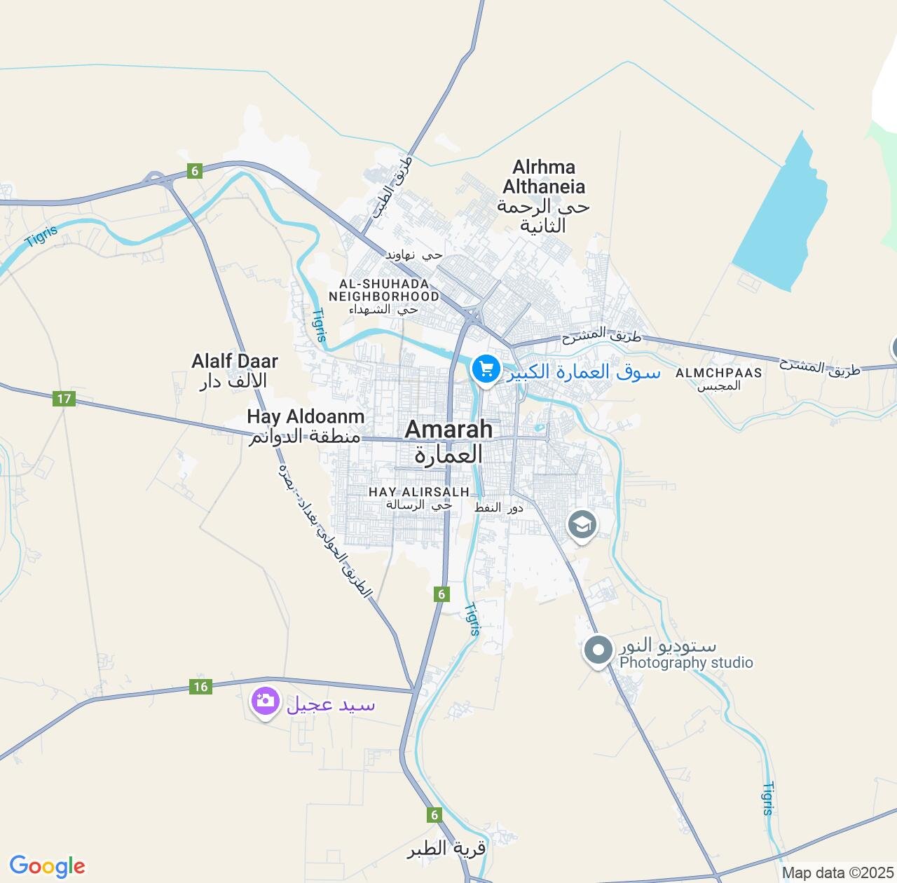 Map image for Intellectual Property Lawyers in Al 'Amarah and Maysan IP firms at coordinates  ; .