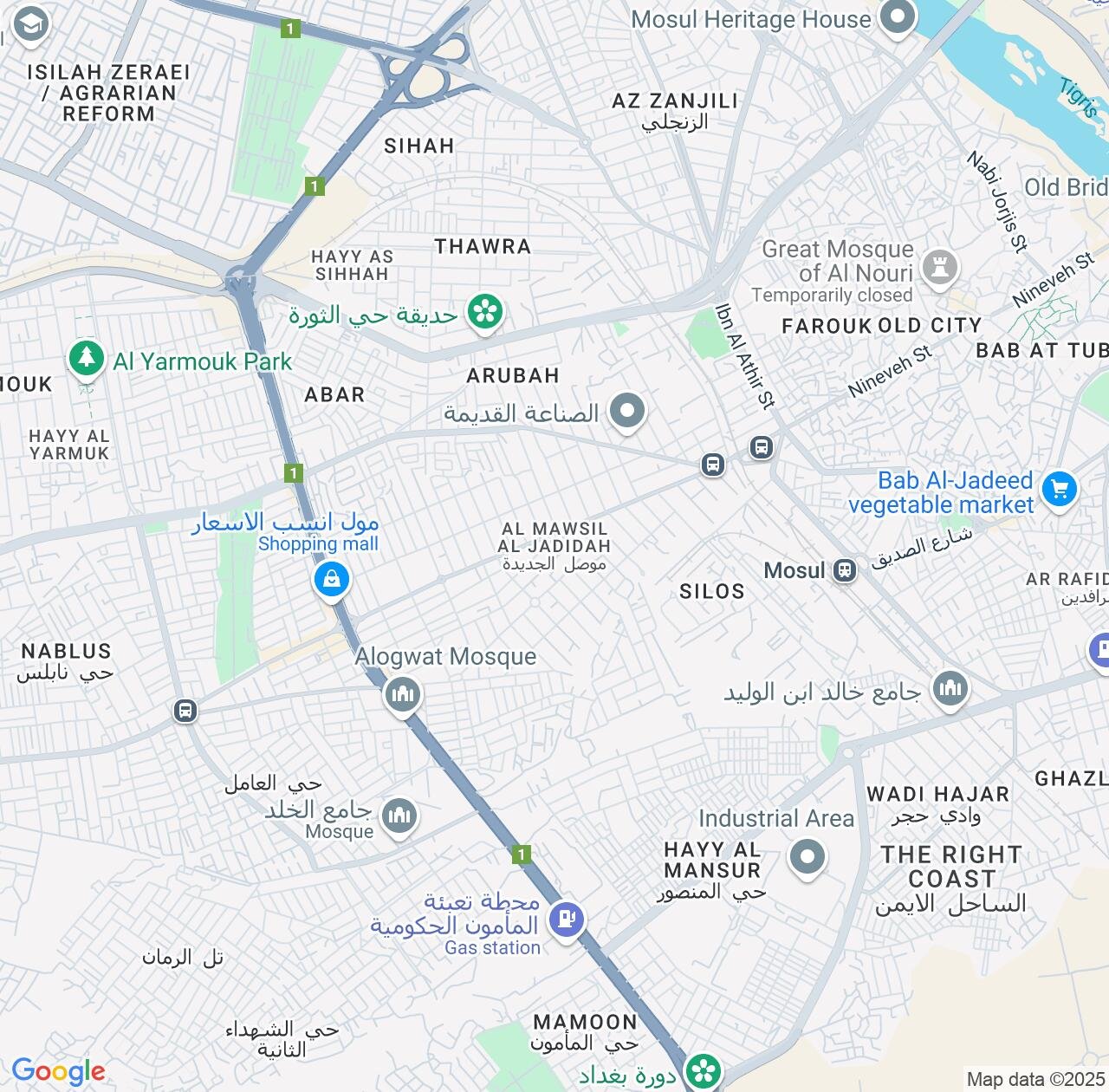 Map image for Intellectual Property Lawyers in Al Mawsil al Jadidah and Nineveh IP firms at coordinates  ; .