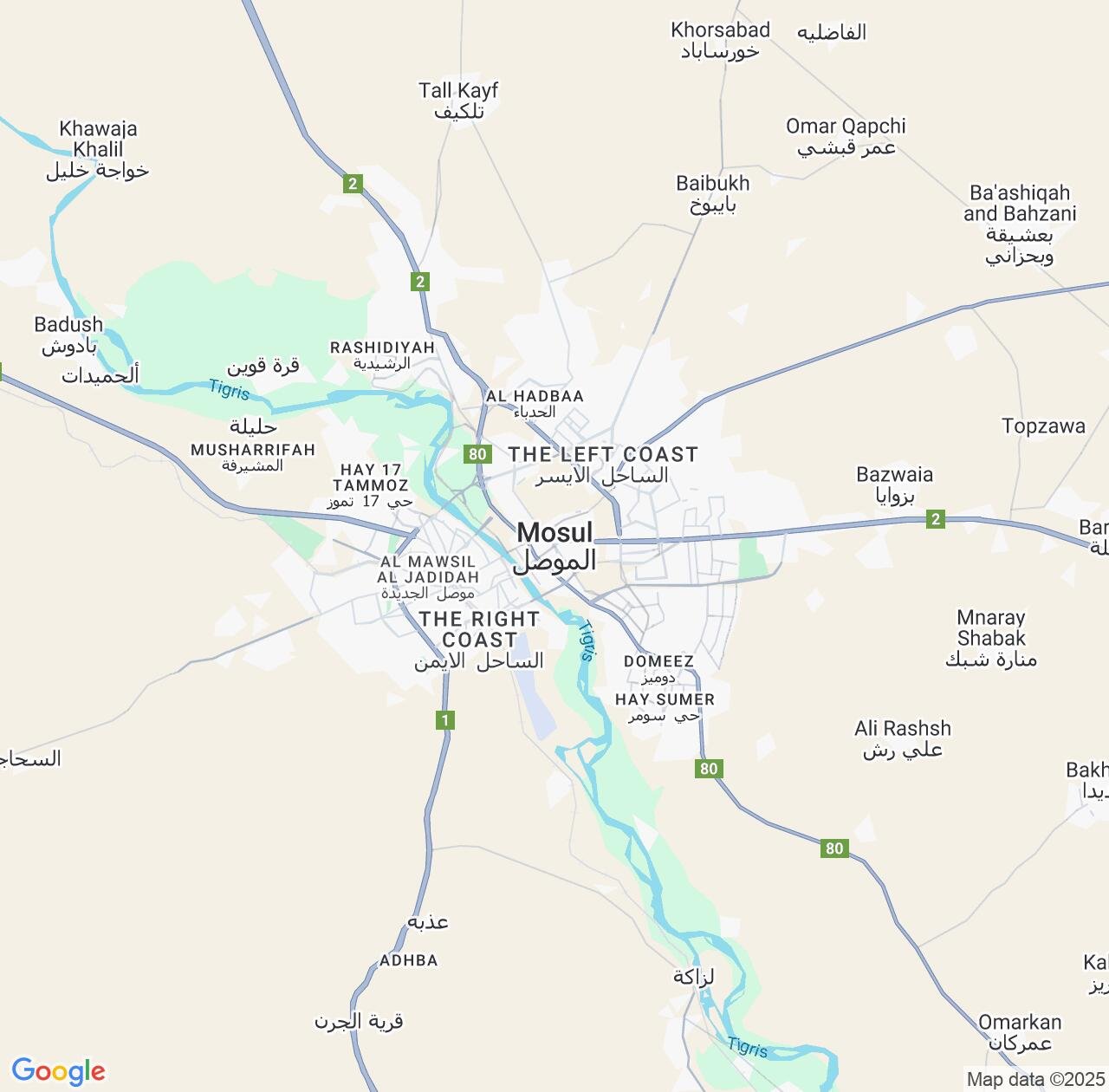 Map image for Intellectual Property Lawyers in Mosul and Nineveh IP firms at coordinates  ; .