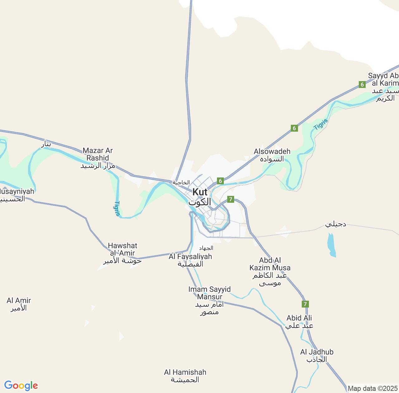 Map image for Intellectual Property Lawyers in Al Kut and Wāsiţ IP firms at coordinates  ; .