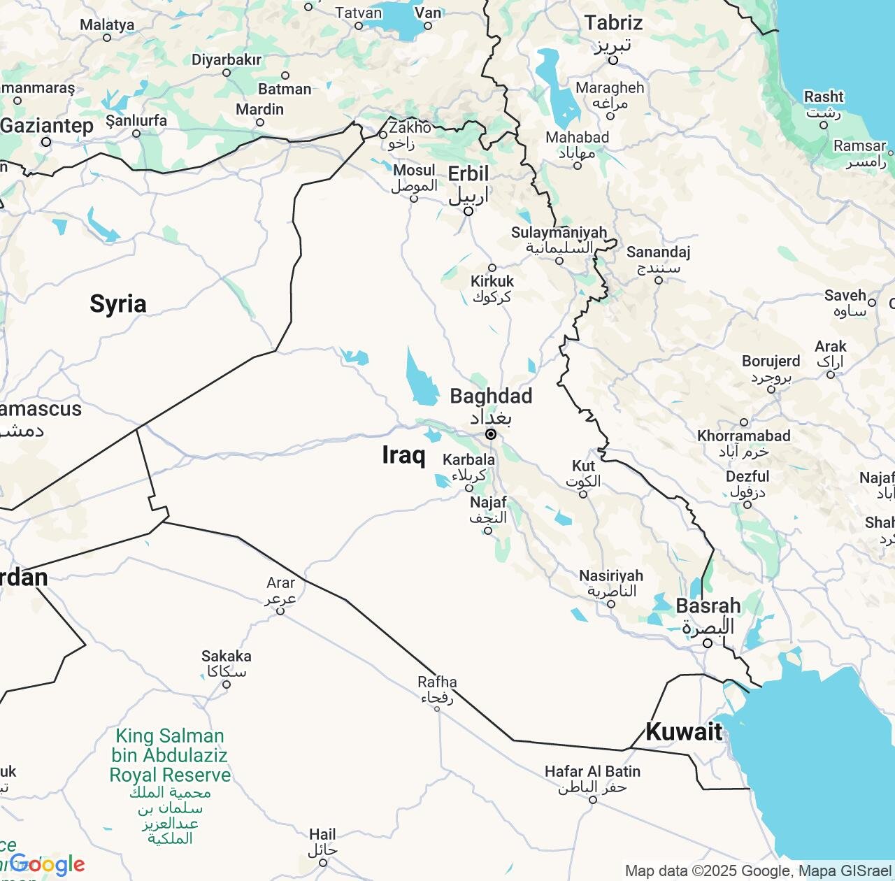 Map image for Intellectual Property Lawyers in Iraq and Middle East IP firms at coordinates  ; .