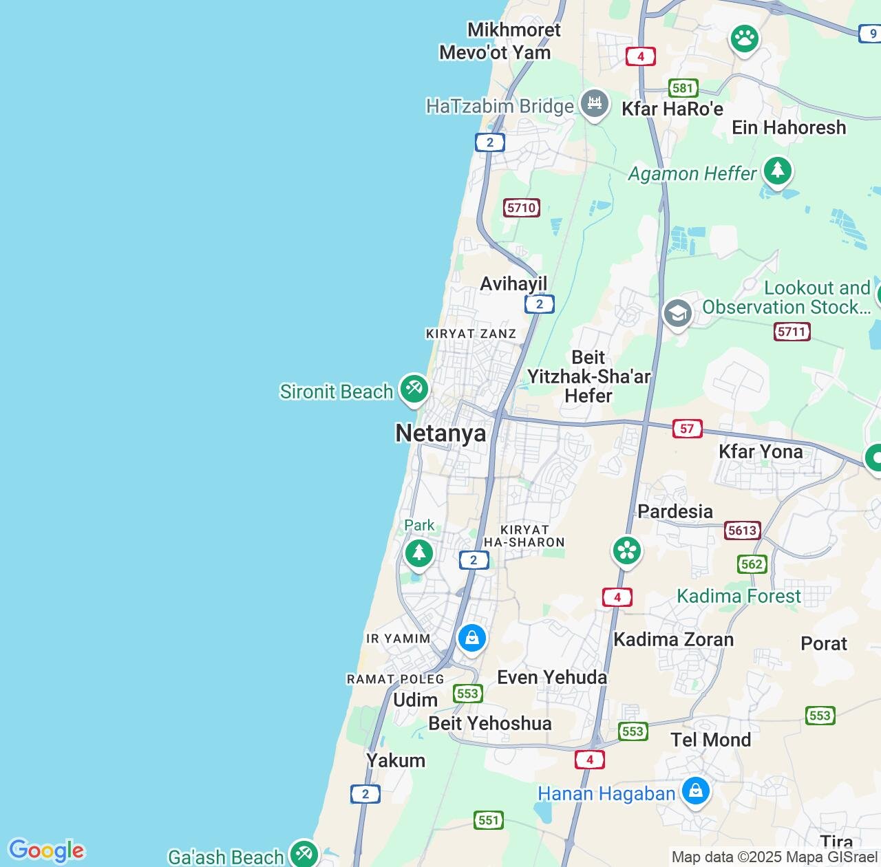Map image for Intellectual Property Lawyers in Netanya and Central District IP firms at coordinates  ; .
