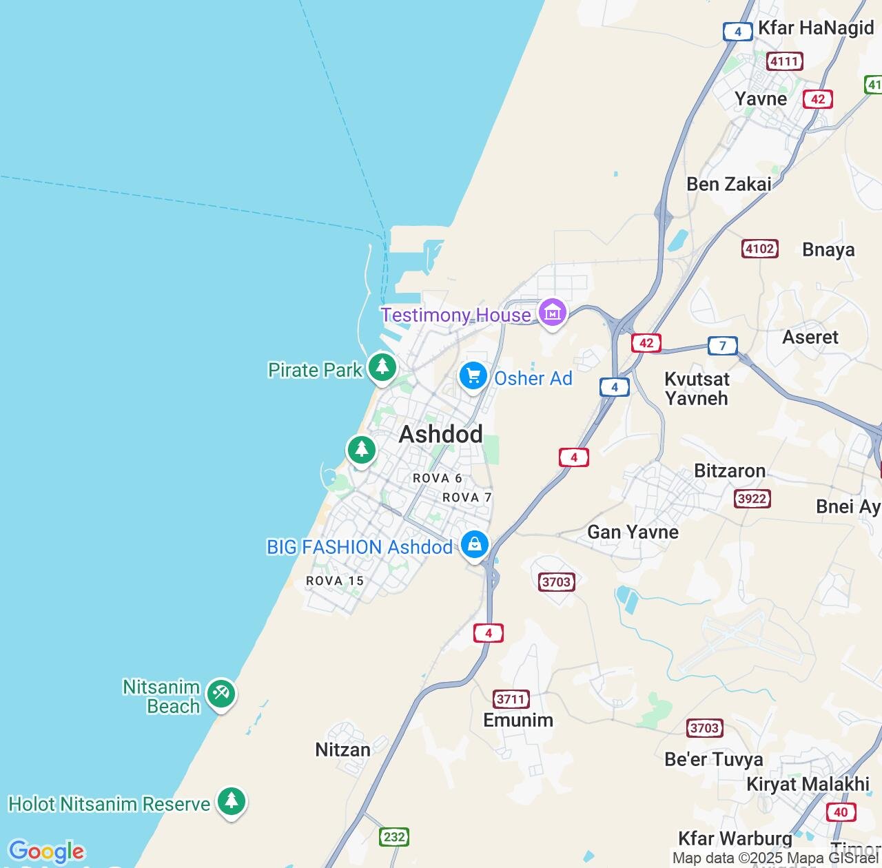 Map image for Intellectual Property Lawyers in Ashdod and Southern District IP firms at coordinates  ; .