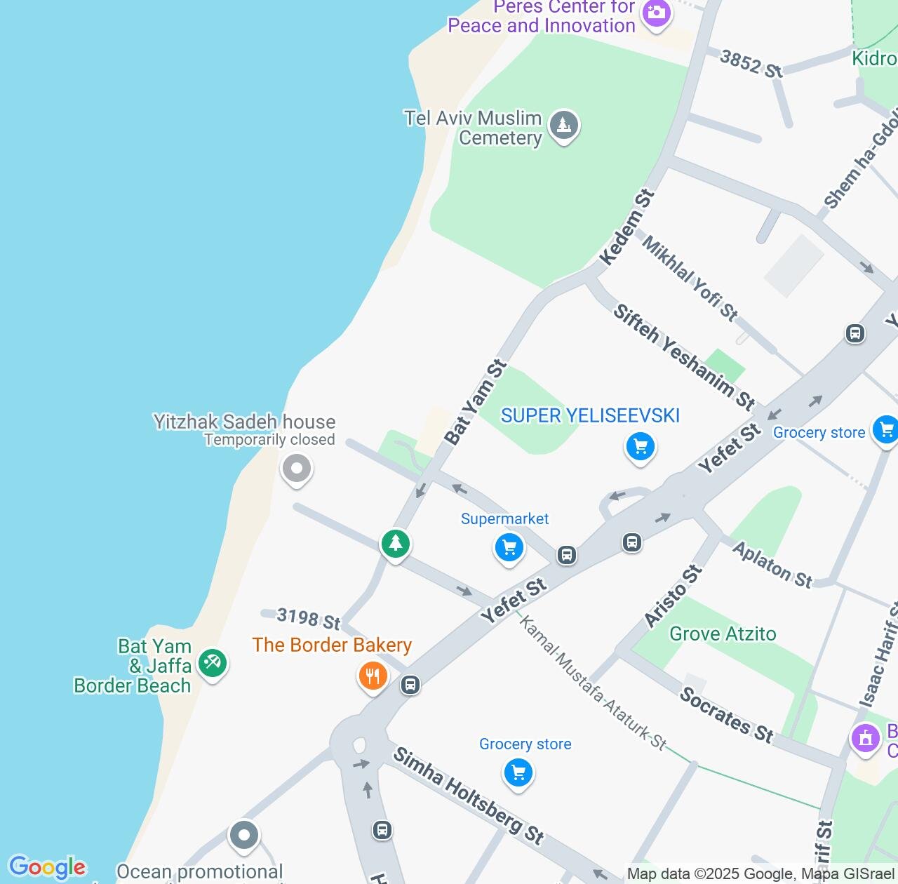 Map image for Intellectual Property Lawyers in Bat Yam and Tel Aviv IP firms at coordinates  ; .