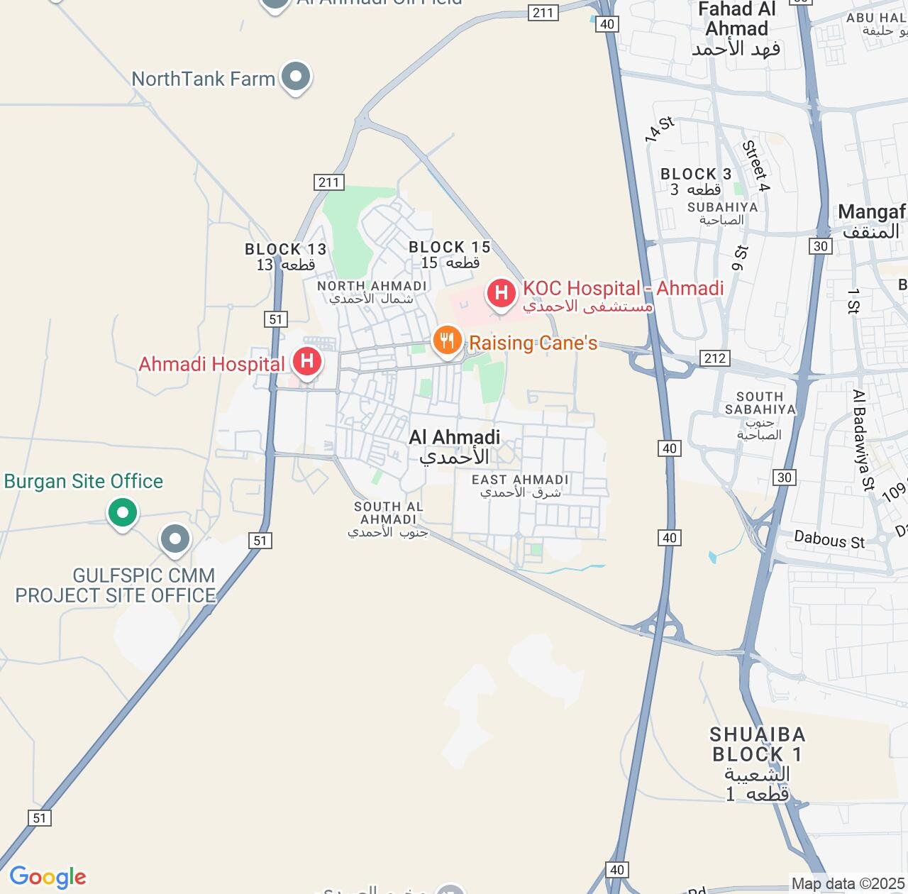 Map image for Intellectual Property Lawyers in Al Aḩmadī and Kuwait IP firms at coordinates  ; .