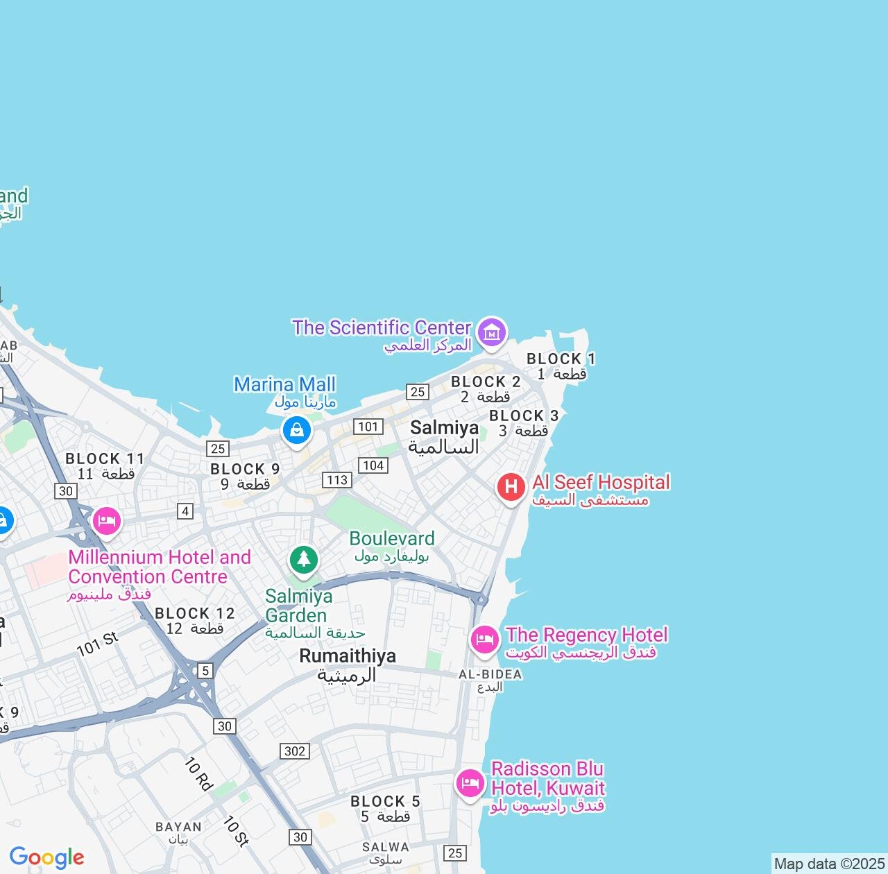 Map image for Intellectual Property Lawyers in As Salimiyah and Hawalli IP firms at coordinates  ; .