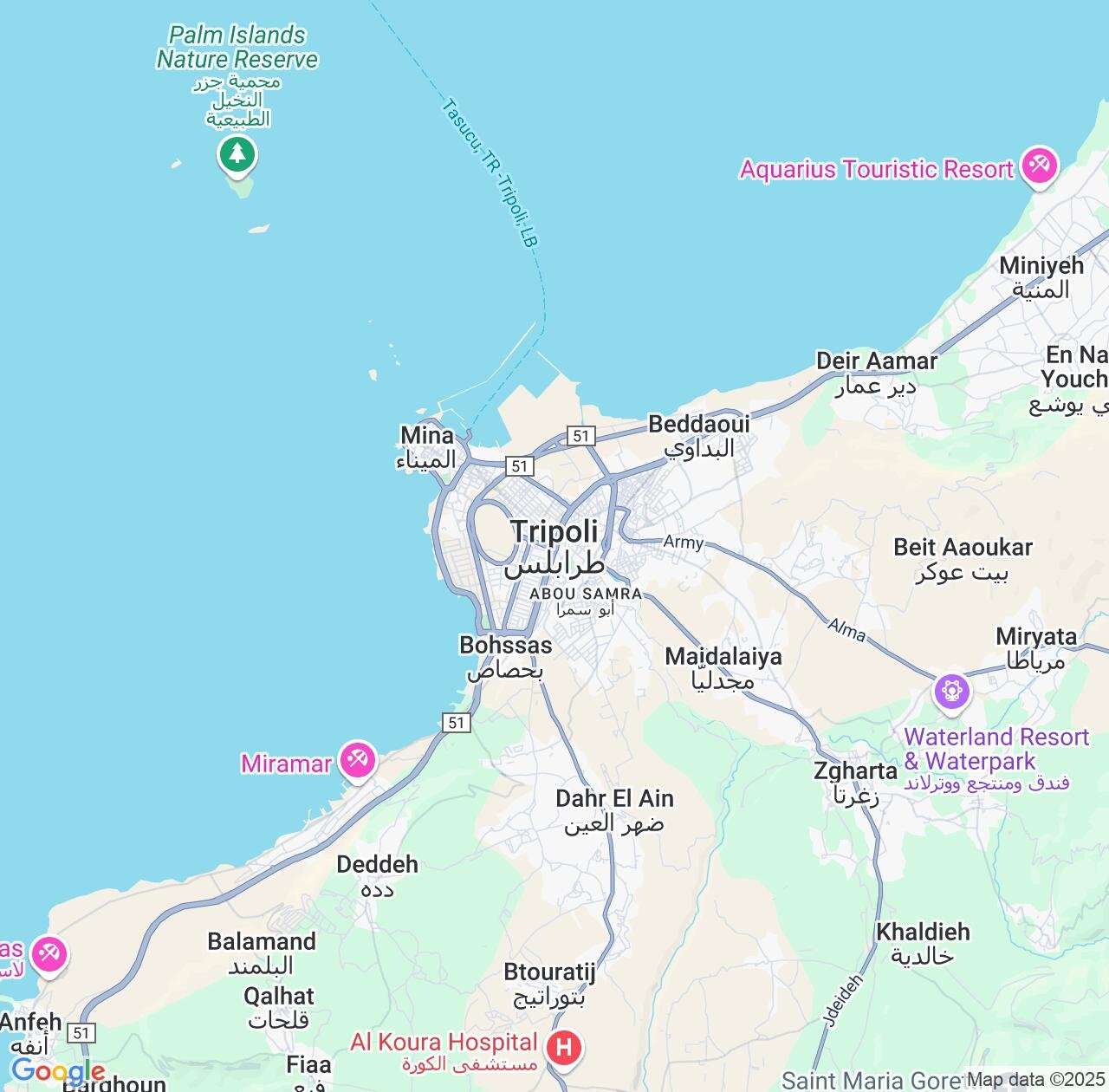 Map image for Intellectual Property Lawyers in Tripoli and Liban-Nord IP firms at coordinates  ; .