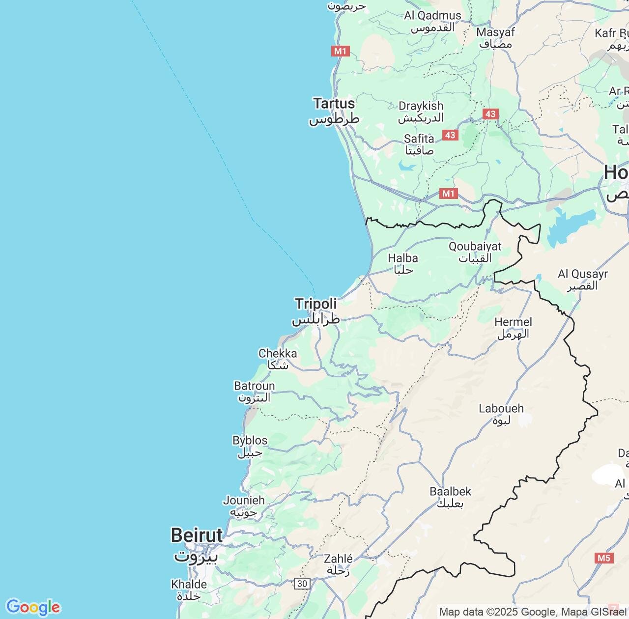 Map image for Intellectual Property Lawyers in Liban-Nord and Lebanon IP firms at coordinates  ; .
