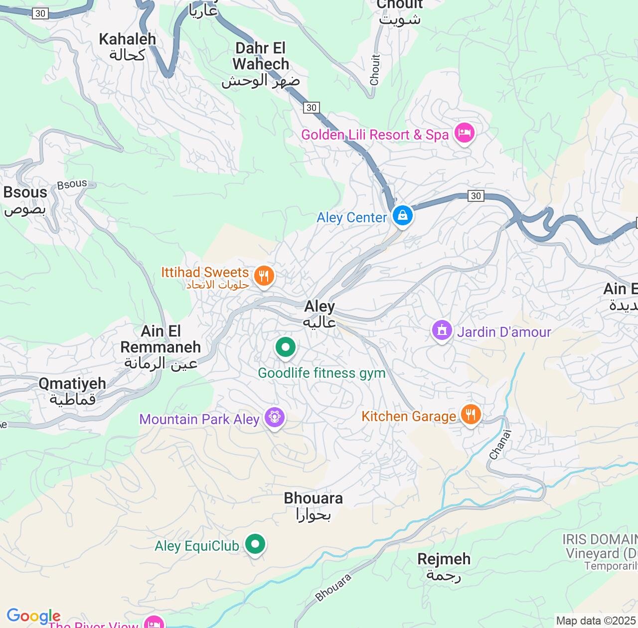 Map image for Intellectual Property Lawyers in Aley and Mont-Liban IP firms at coordinates  ; .