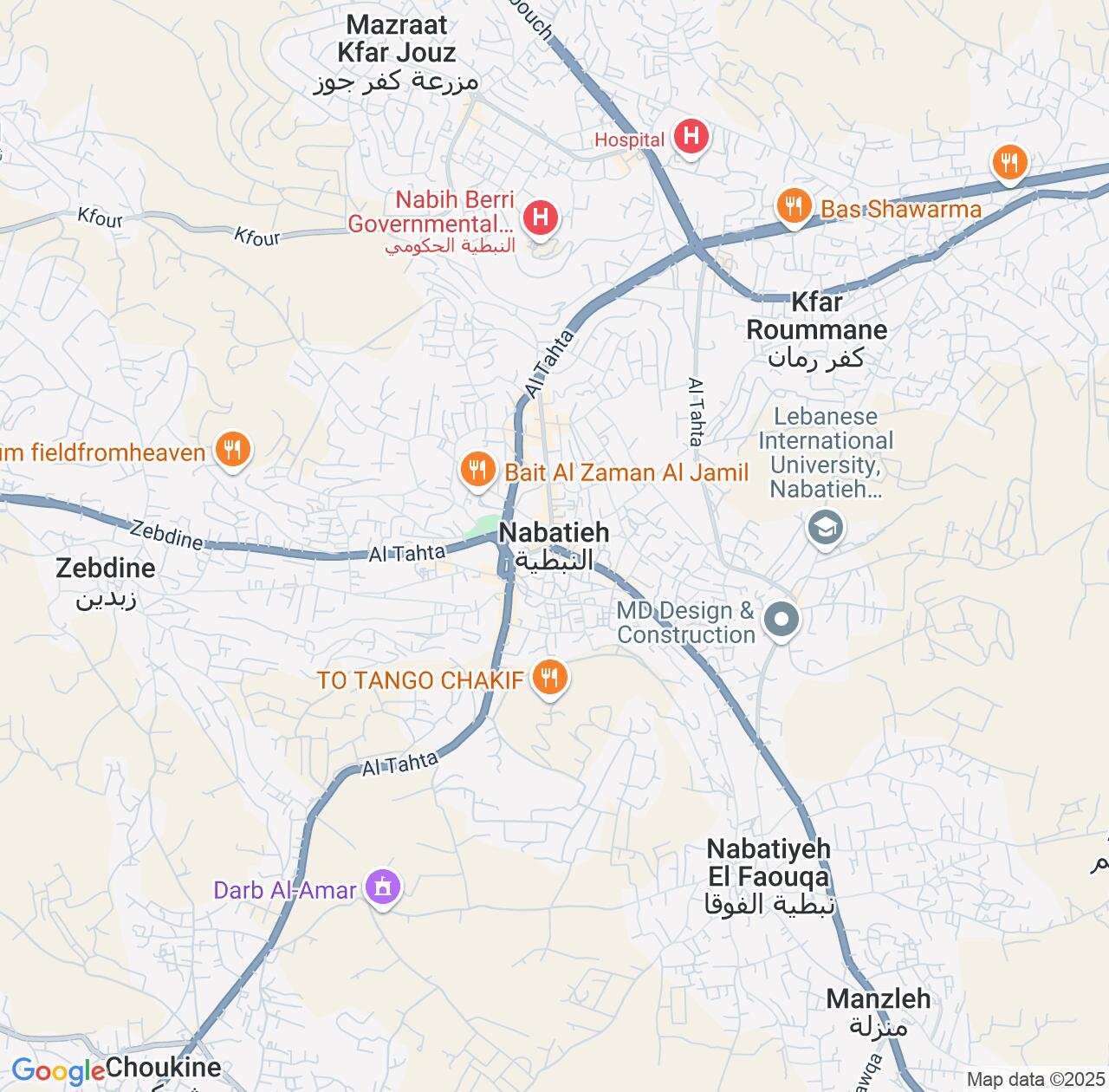 Map image for Intellectual Property Lawyers in Nabatîyé and Lebanon IP firms at coordinates  ; .